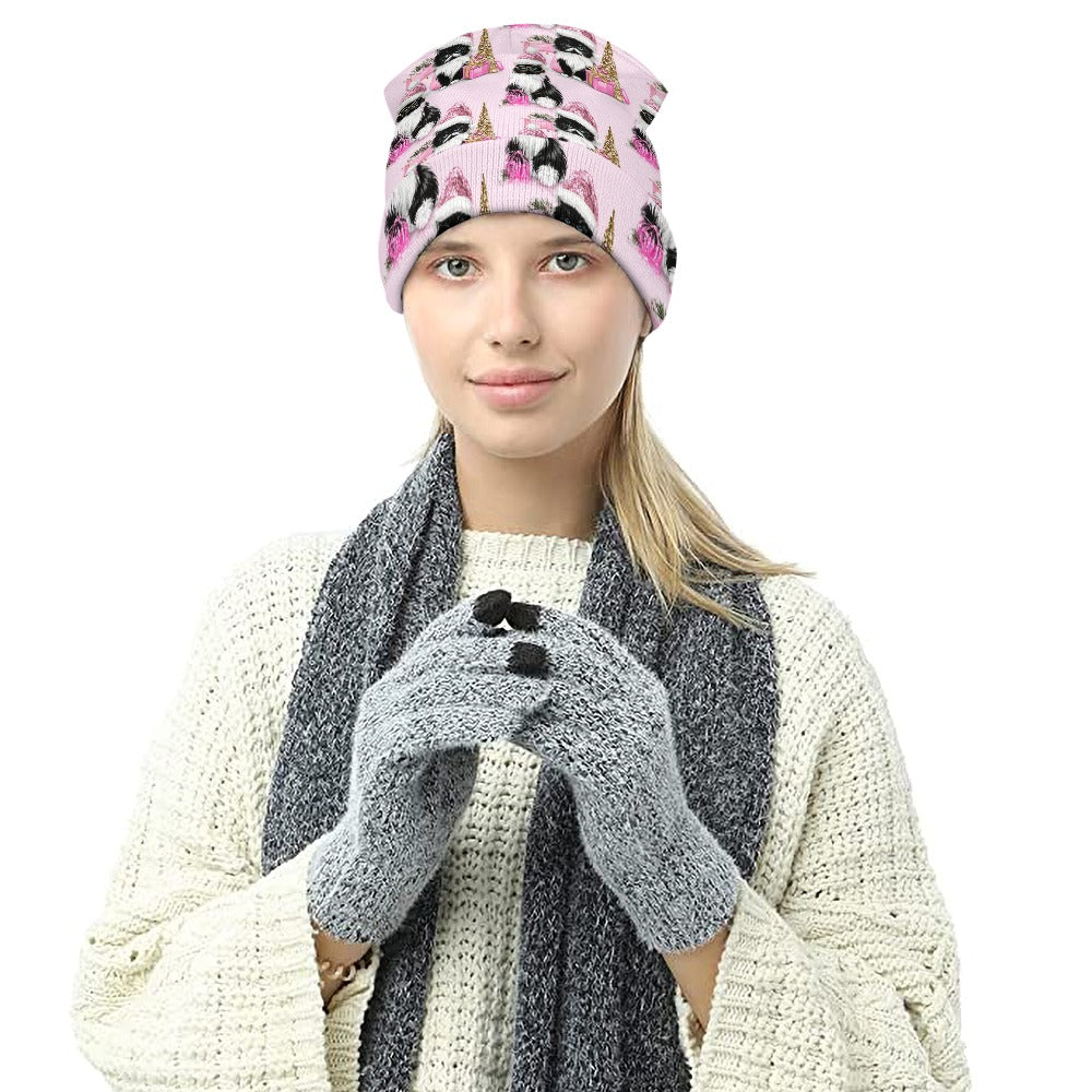Christmas Cats Full printed knitted hat