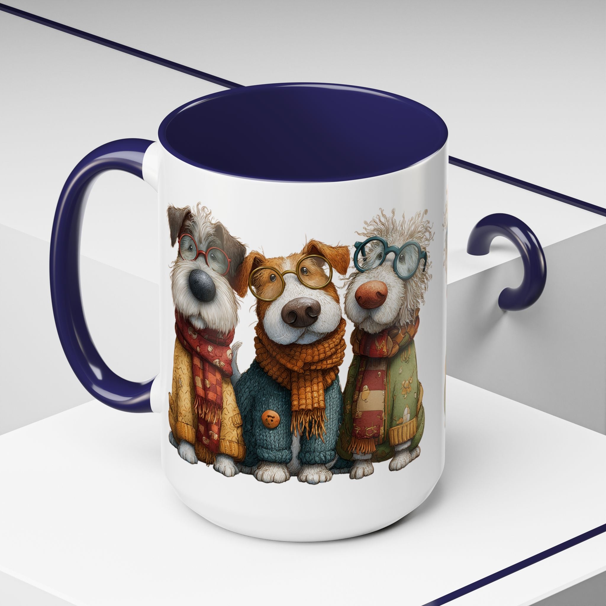 Three Cozy Dogs Mug | Accent Coffee Mug