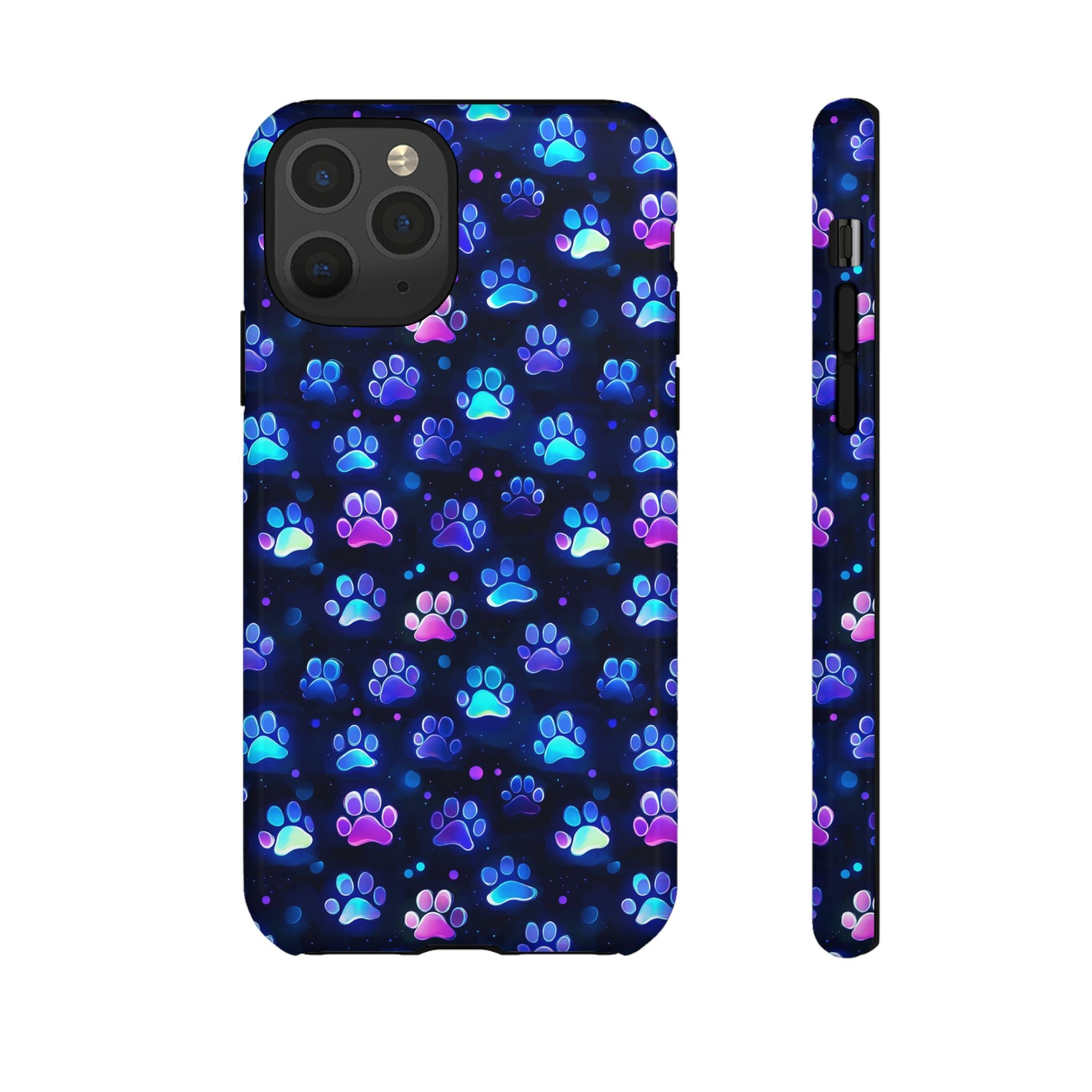 Neon Paw Print Phone Case | Tough Case