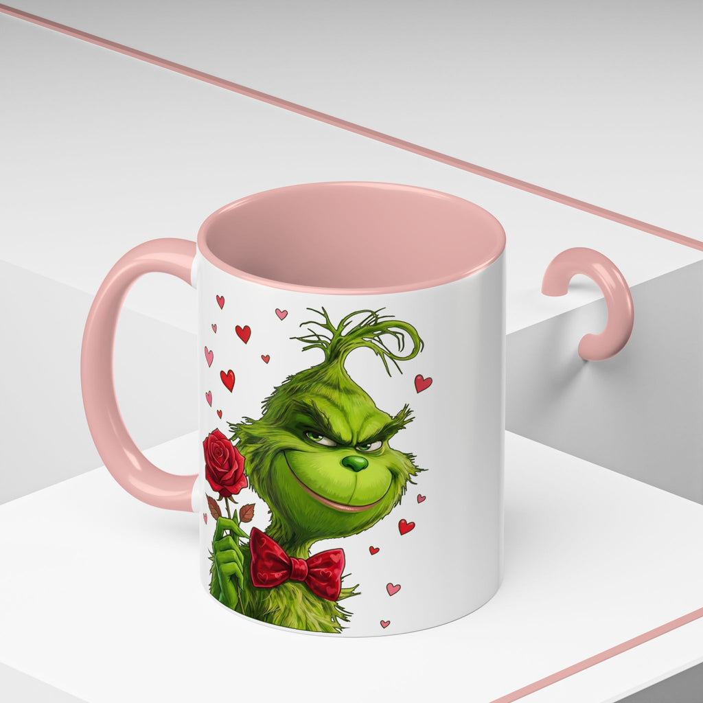 Grinch Holding Rose Mug | Accent Coffee Mug