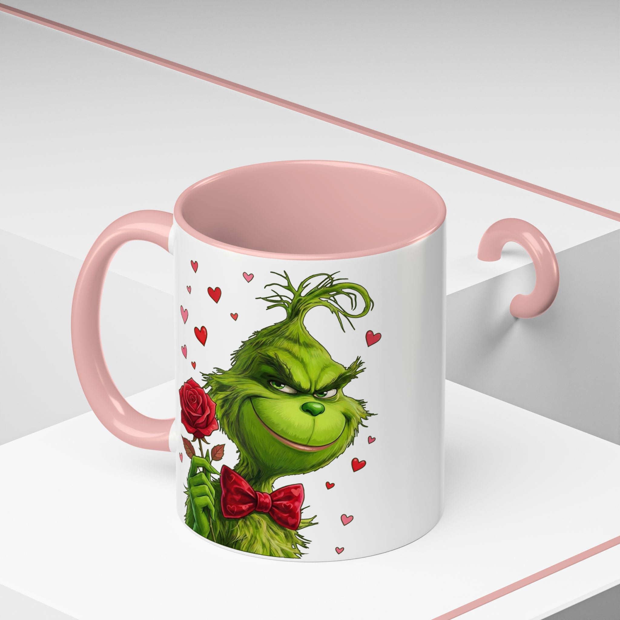 Grinch Holding Rose Mug | Accent Coffee Mug