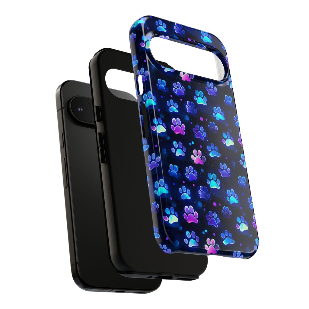 Neon Paw Print Phone Case | Tough Case