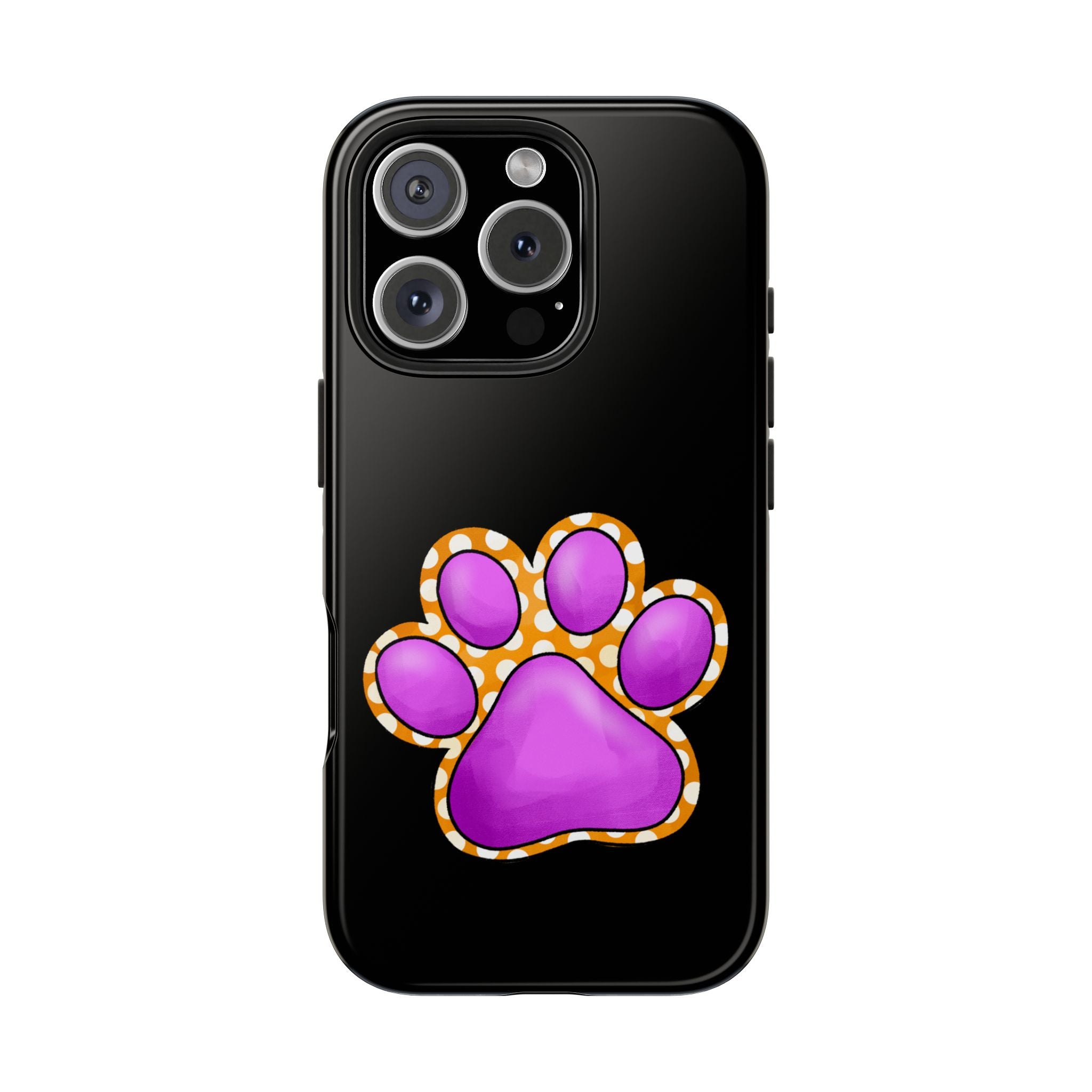 Purple Paw Print Phone Case | Cute Pet Paw iPhone Cover