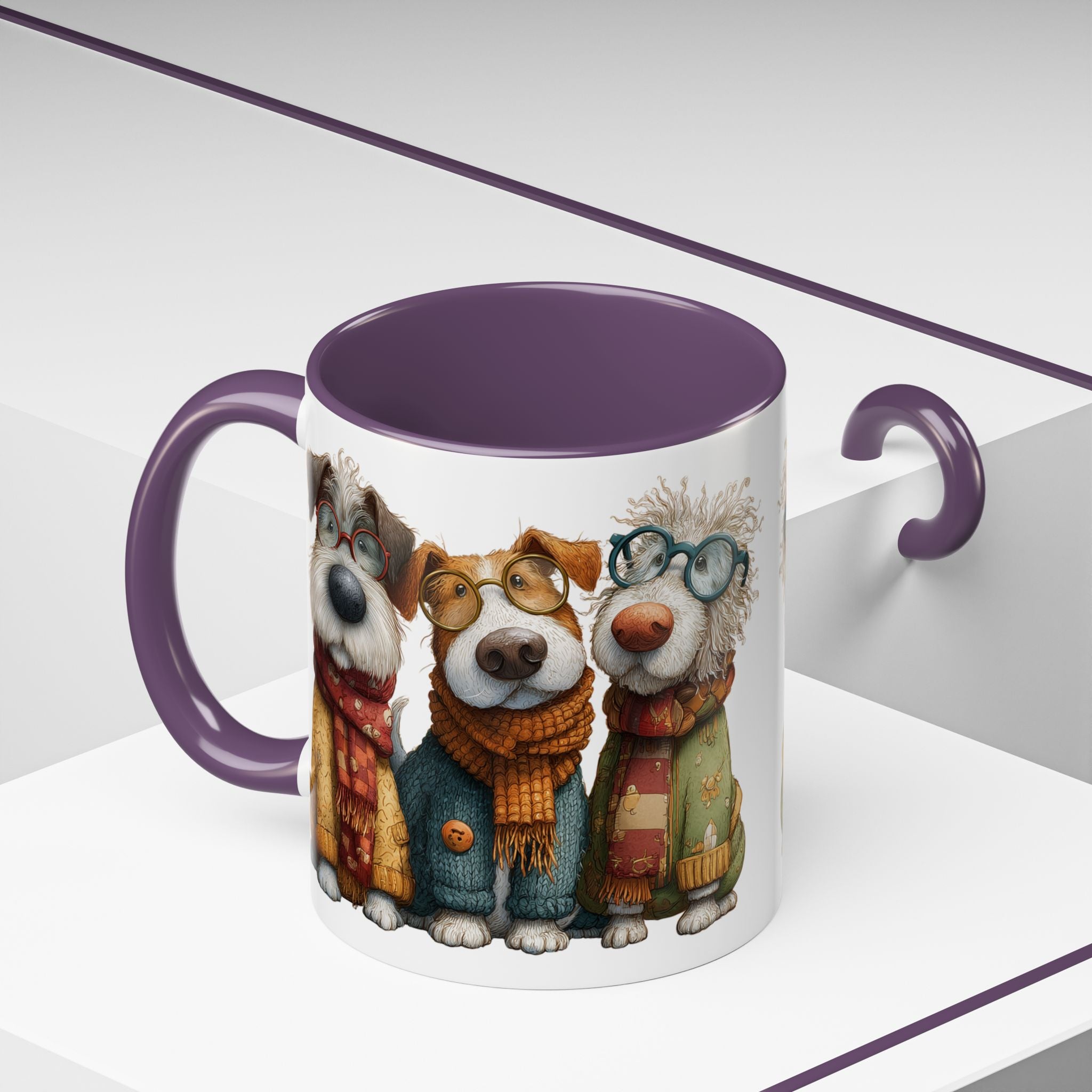 Three Cozy Dogs Mug | Accent Coffee Mug