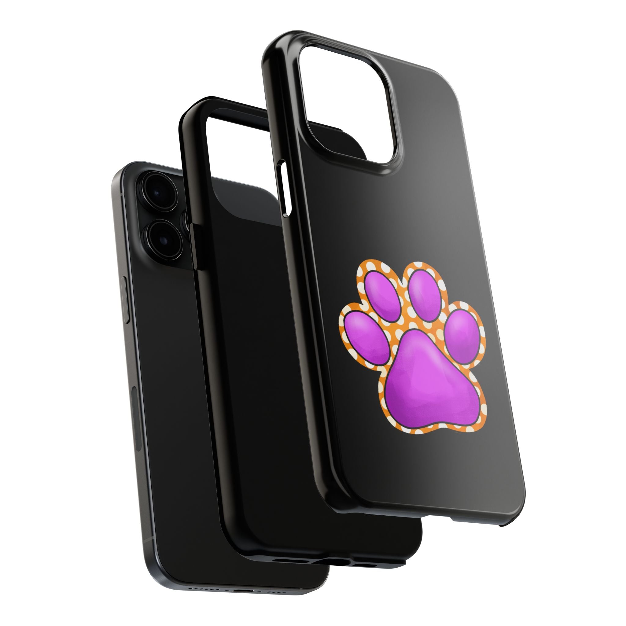 Purple Paw Print Phone Case | Cute Pet Paw iPhone Cover