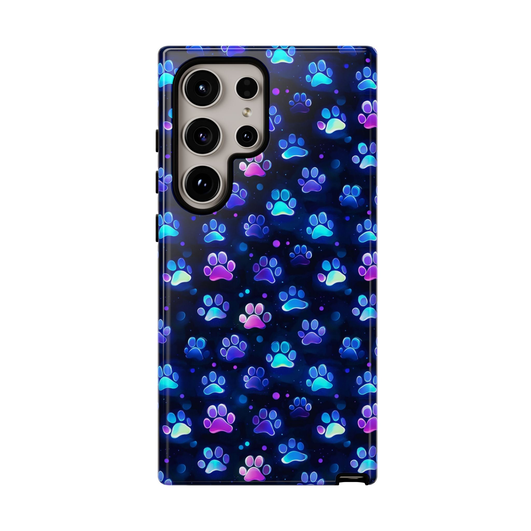 Neon Paw Print Phone Case | Tough Case