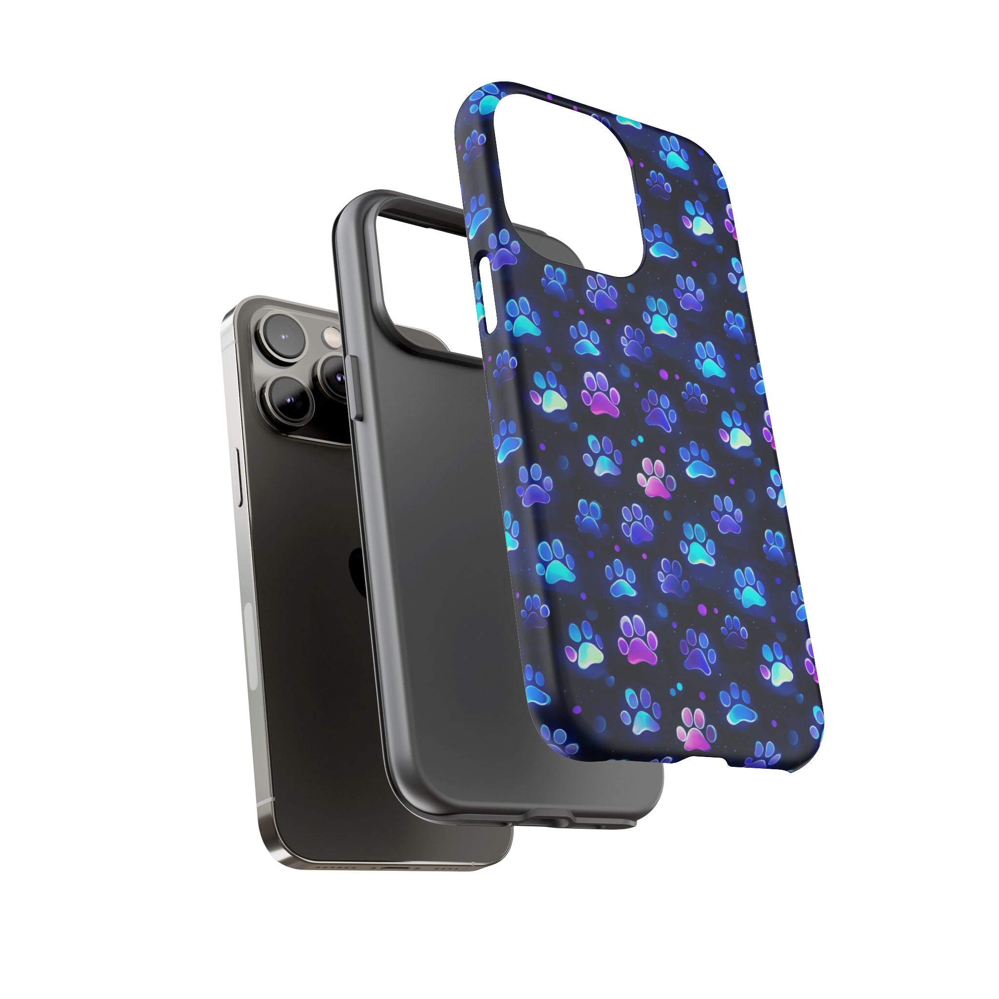 Neon Paw Print Phone Case | Tough Case
