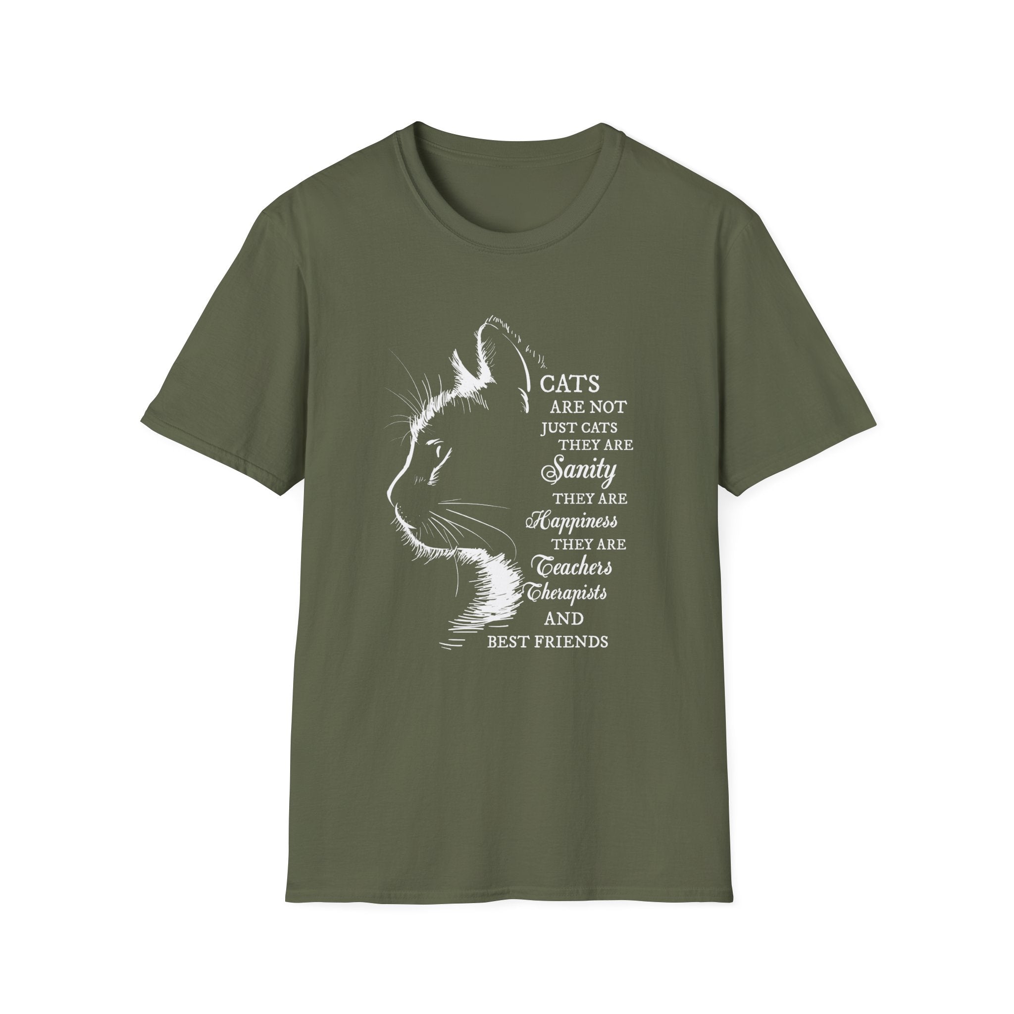 Cat Silhouette Quote T-Shirt | Cat Lovers Tee, Feline Friendship Design