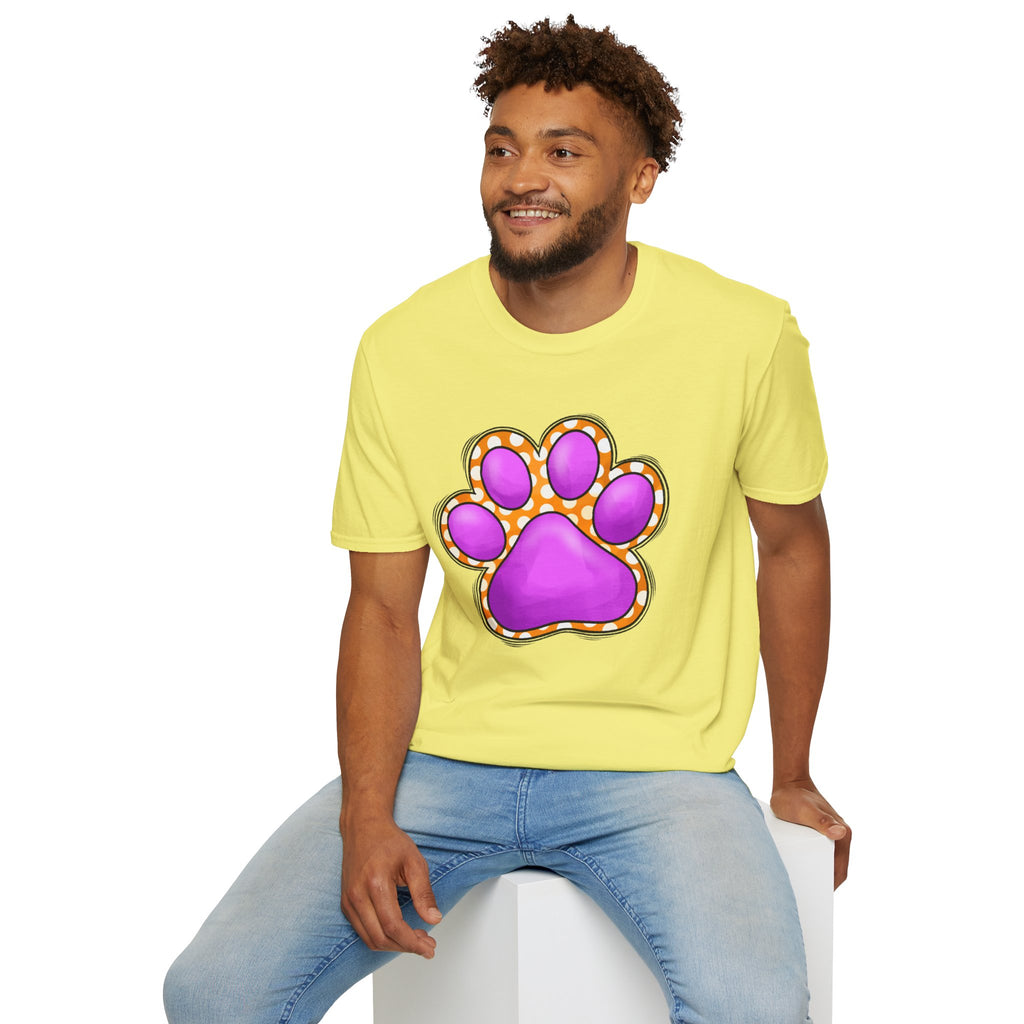 Pink Paw Print T-Shirt | Cute Animal Paw Graphic Tee