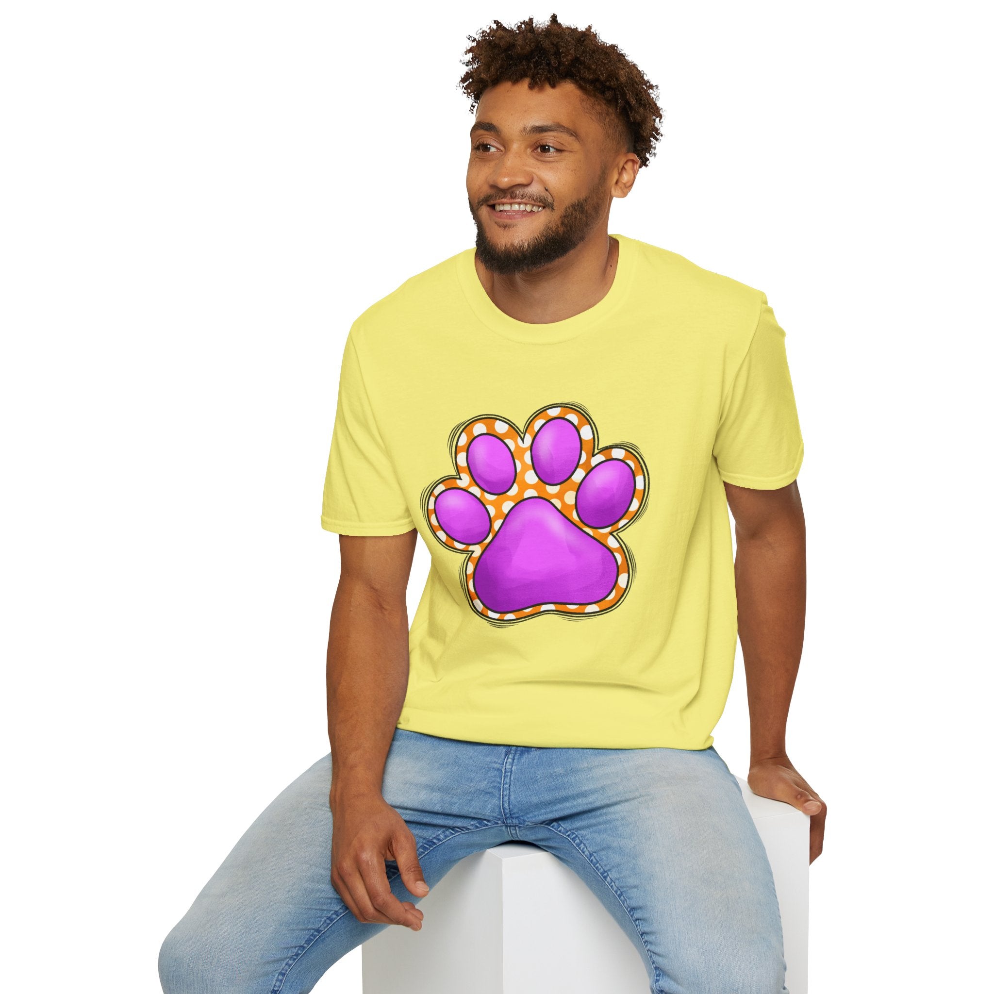 Pink Paw Print T-Shirt | Cute Animal Paw Graphic Tee