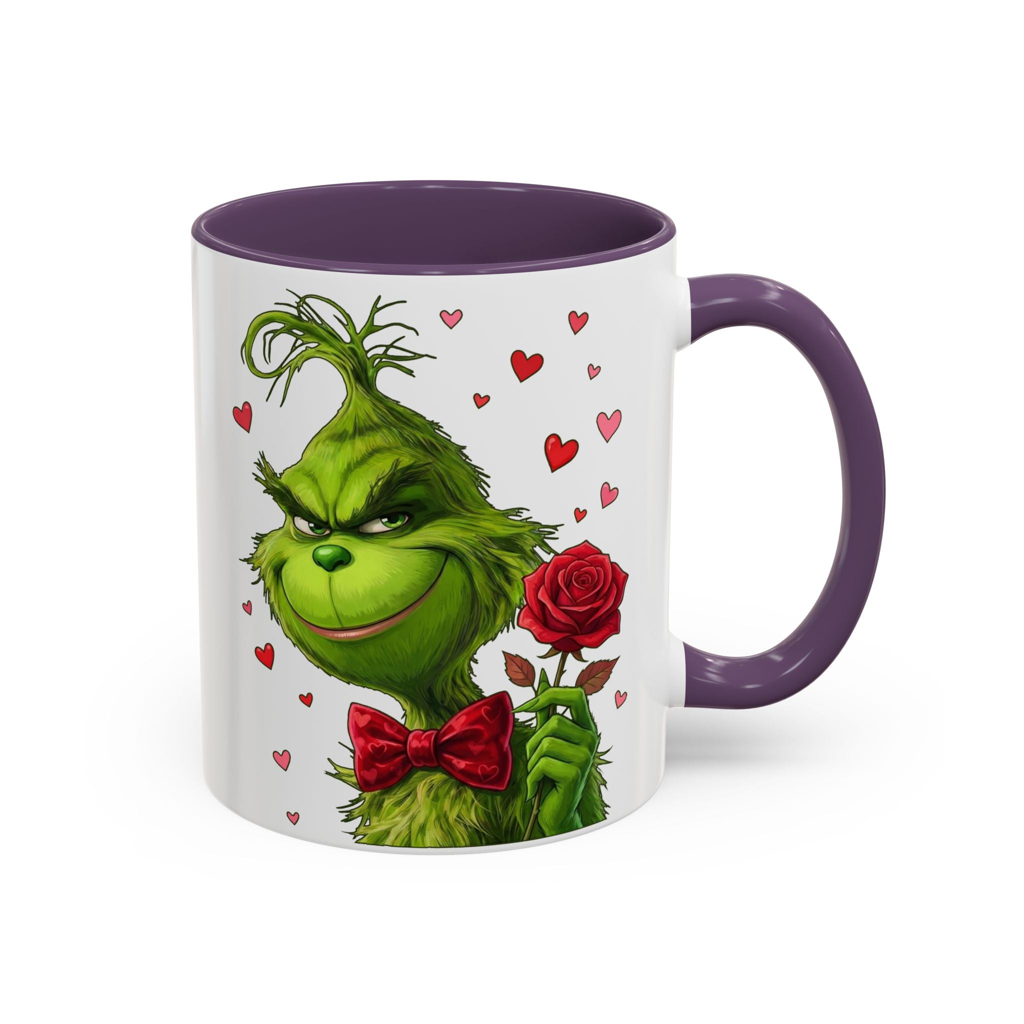 Grinch Holding Rose Mug | Accent Coffee Mug