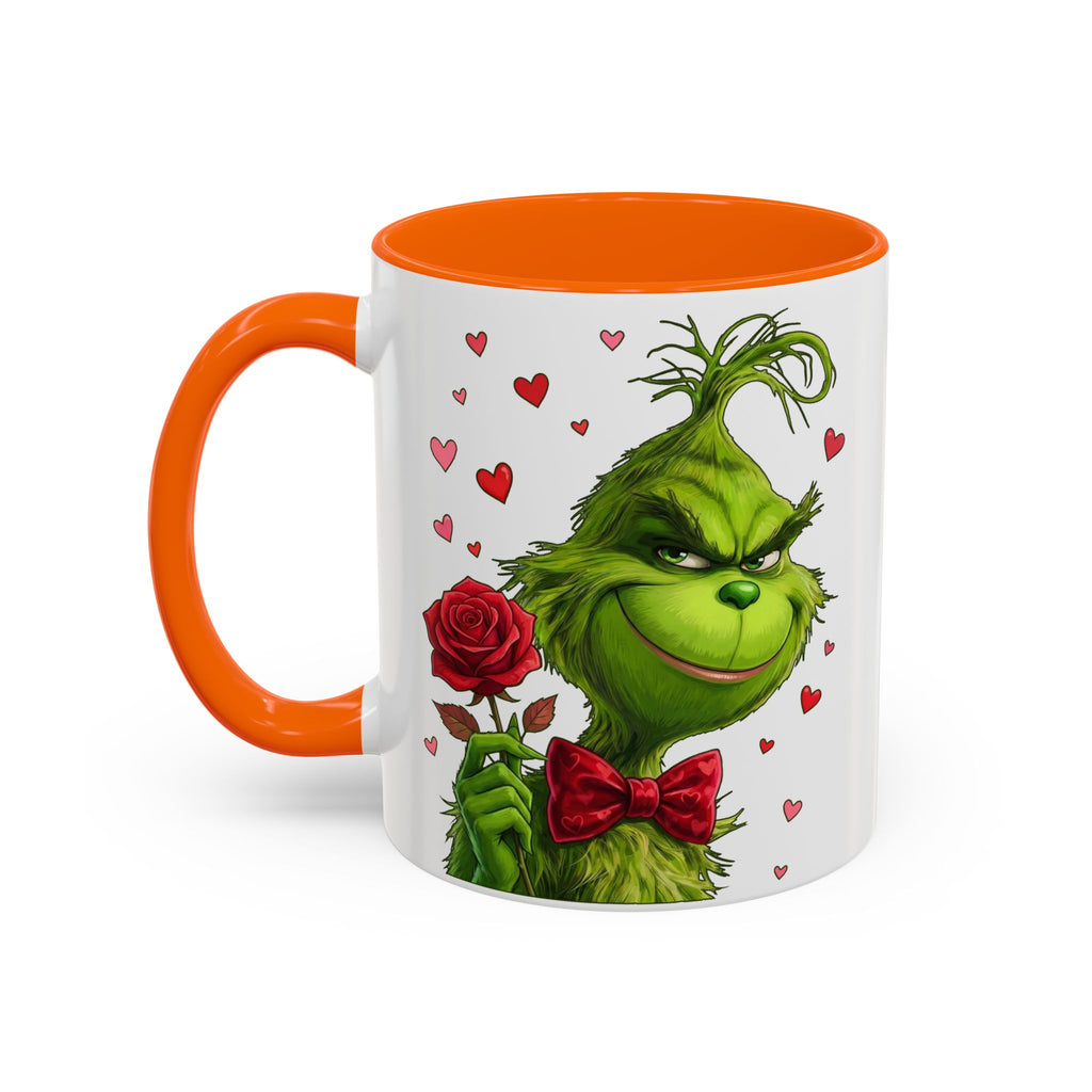 Grinch Holding Rose Mug | Accent Coffee Mug