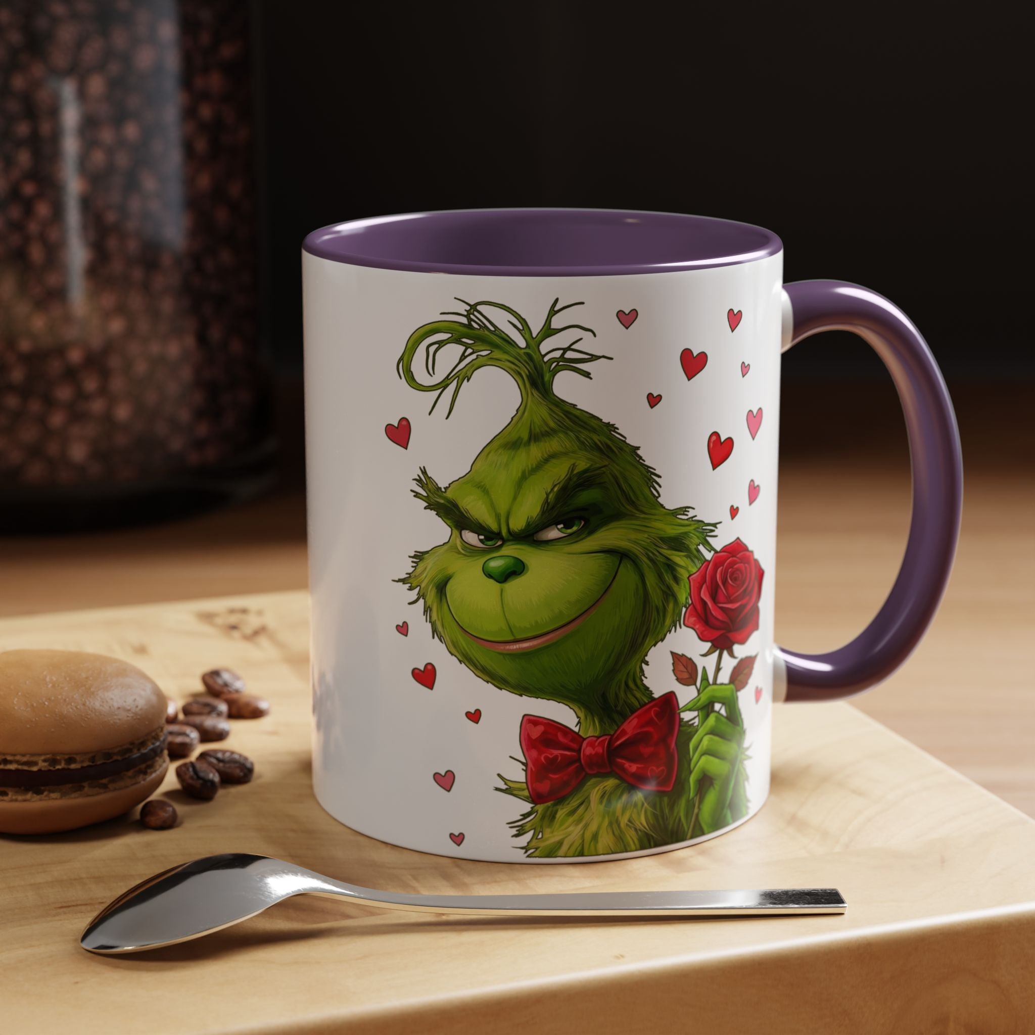 Grinch Holding Rose Mug | Accent Coffee Mug
