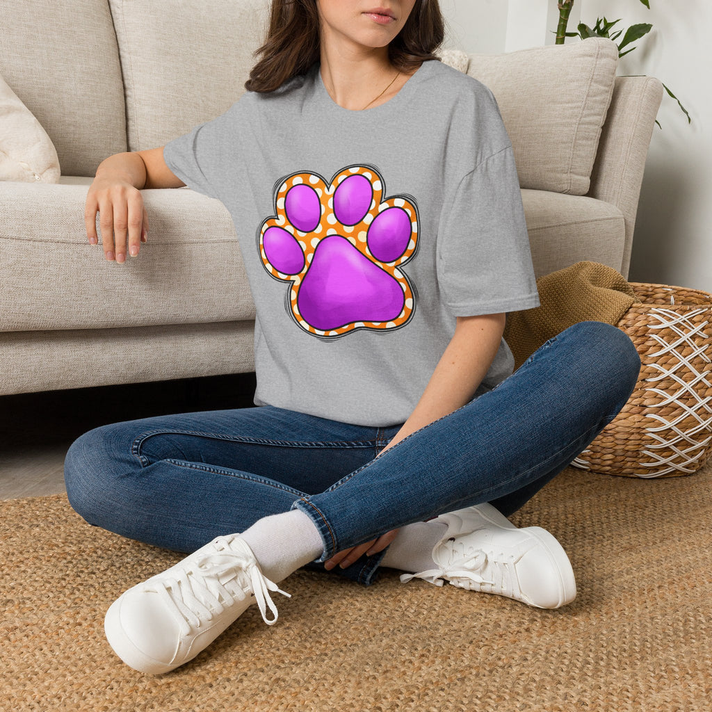 Pink Paw Print T-Shirt | Cute Animal Paw Graphic Tee