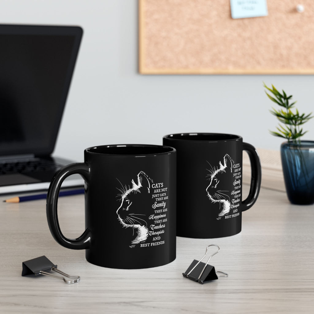 Cats Are Not Just Cats mug | Black Cat Silhouette, Cat Lovers Coffee Mug