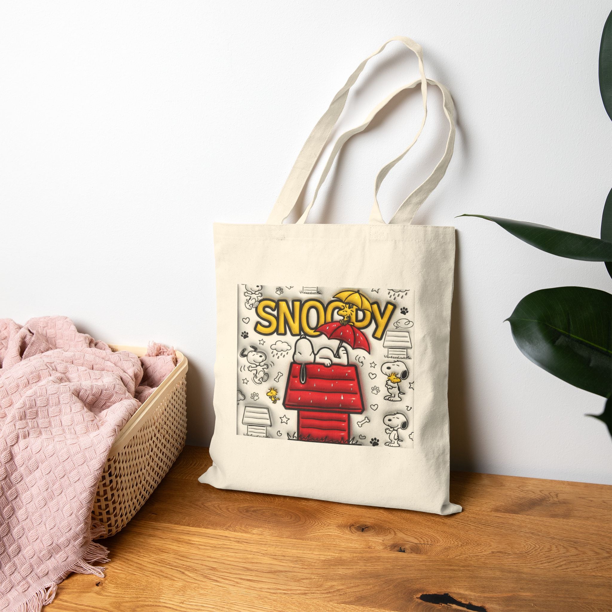 Snoopee Comic Panel Tote Bag | Peanut Doghouse Illustration