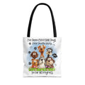 Choosing Dogs Over People Tote Bag | Cute Cartoon Dogs, Paw Print Design