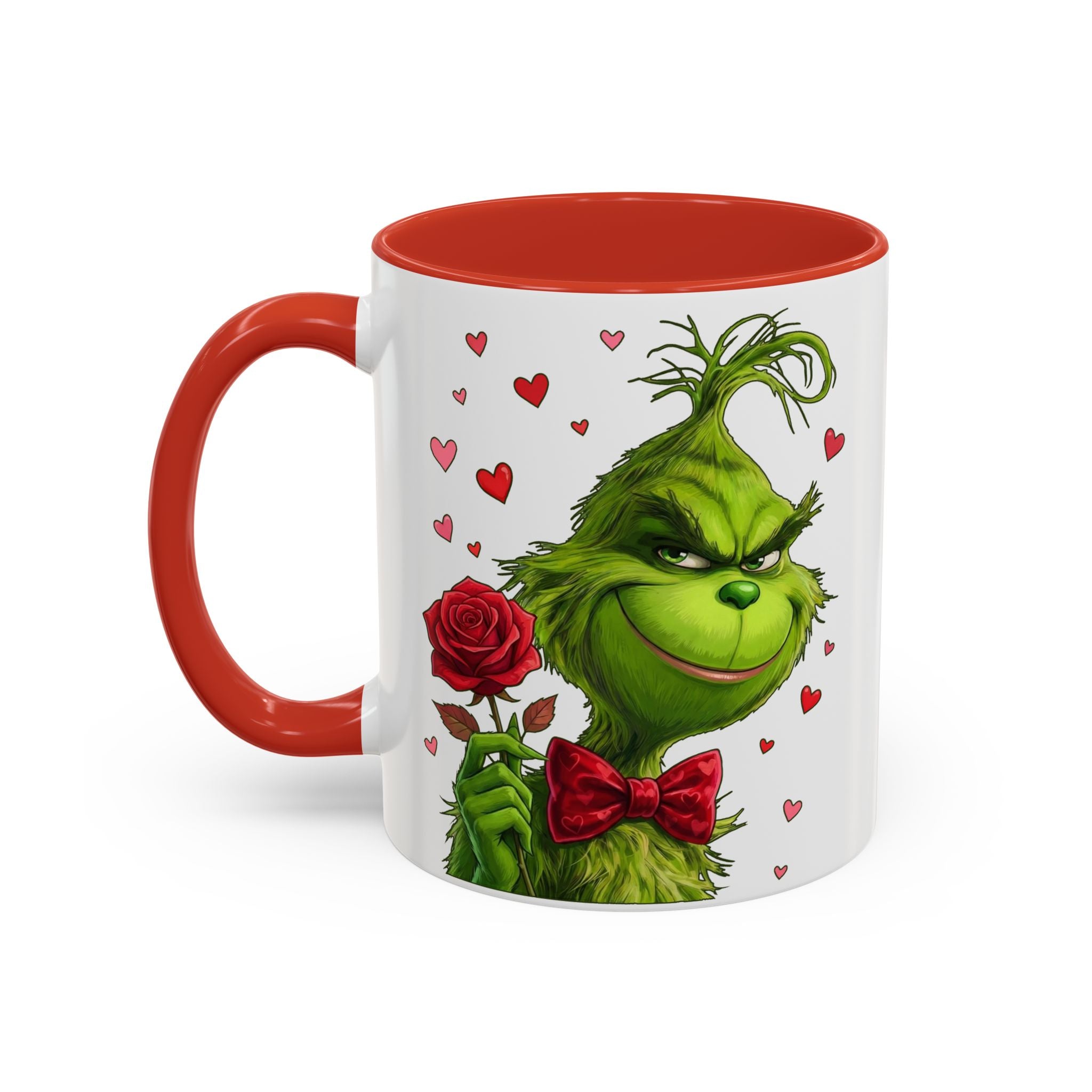 Grinch Holding Rose Mug | Accent Coffee Mug