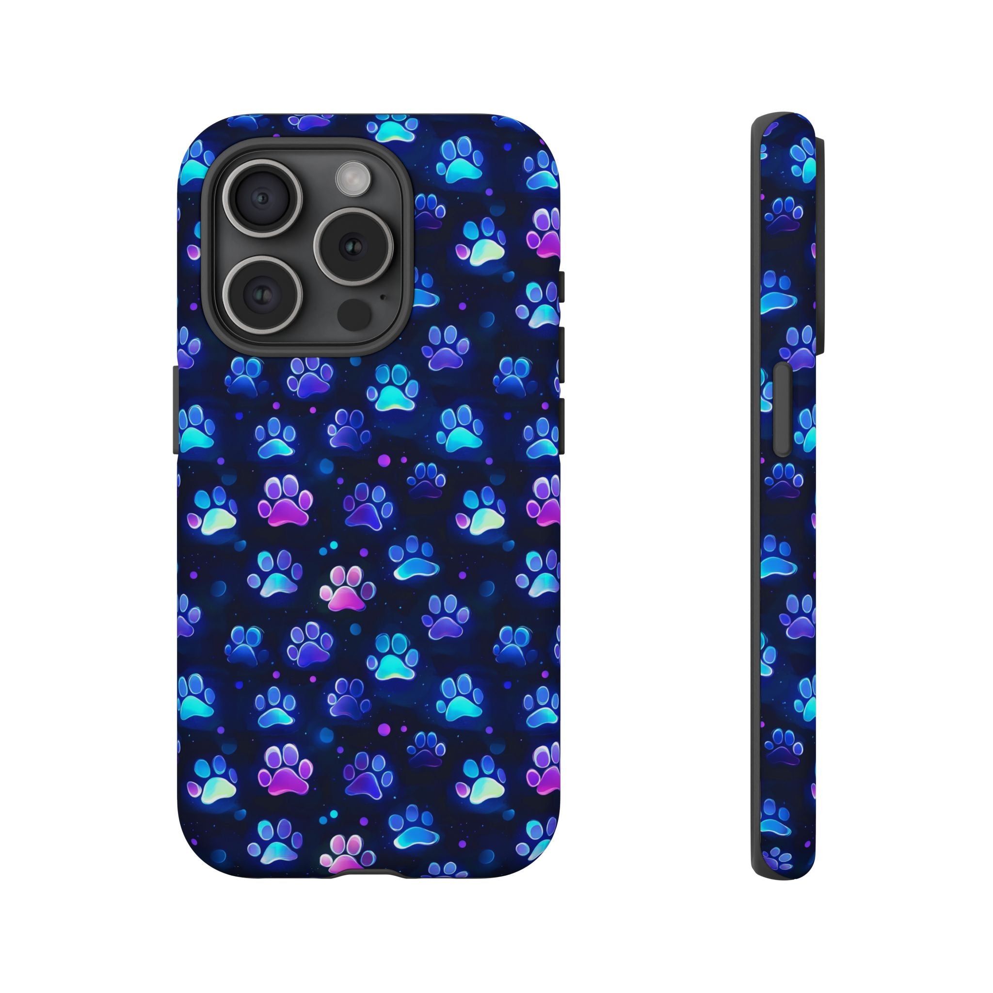 Neon Paw Print Phone Case | Tough Case
