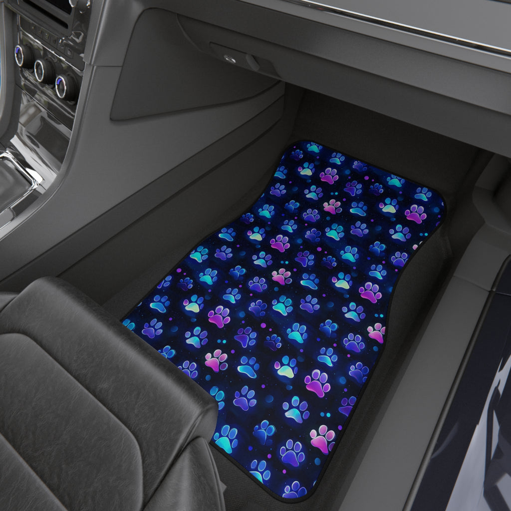 Colorful Paw Print Pattern Car Mats | Front Floor Mats