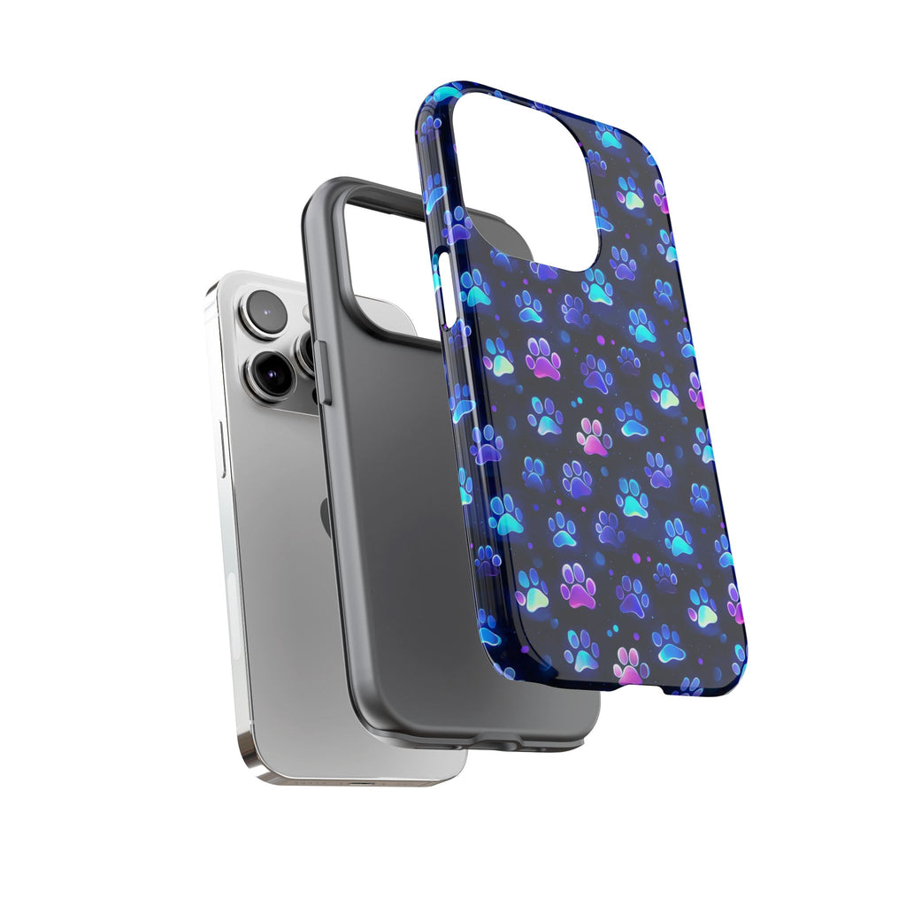 Neon Paw Print Phone Case | Tough Case