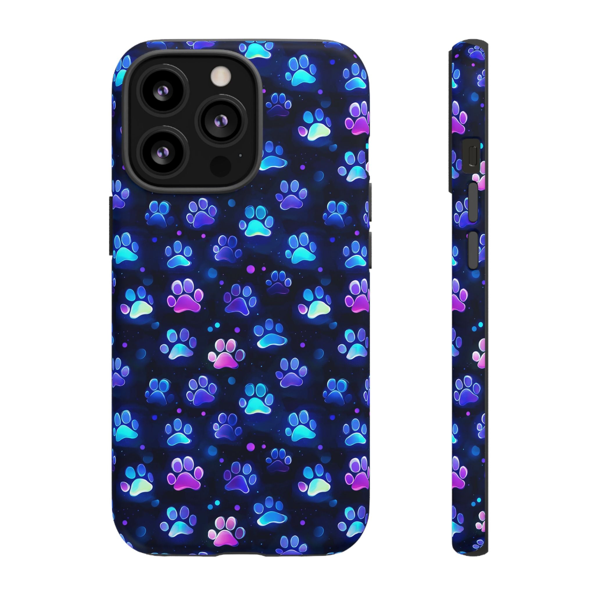Neon Paw Print Phone Case | Tough Case