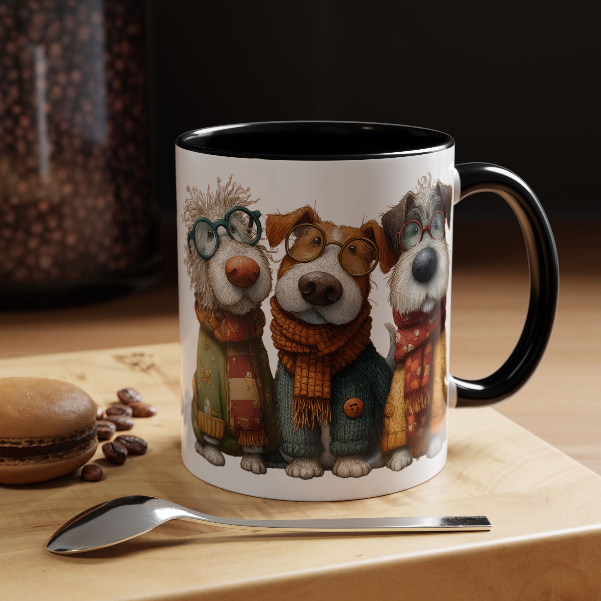 Three Cozy Dogs Mug | Accent Coffee Mug