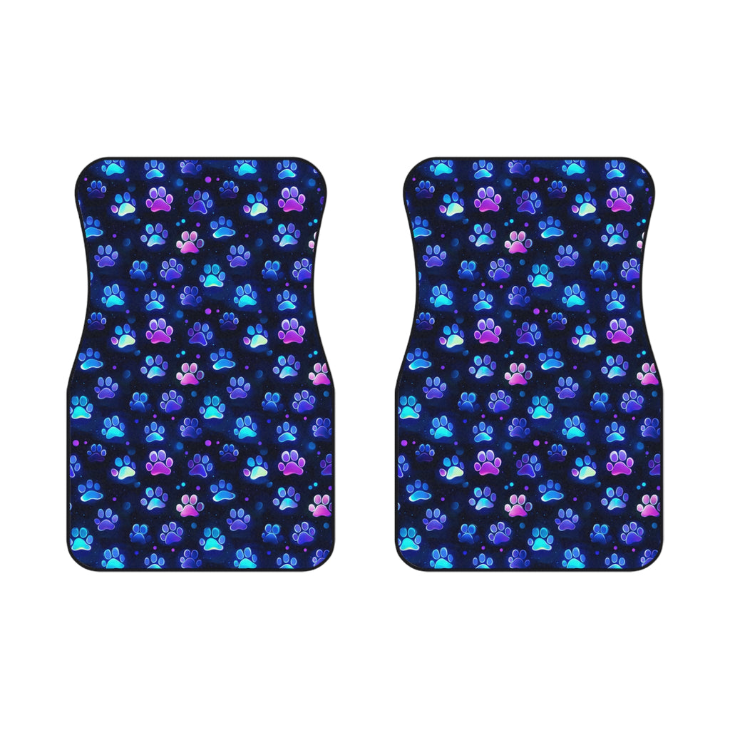 Colorful Paw Print Pattern Car Mats | Front Floor Mats