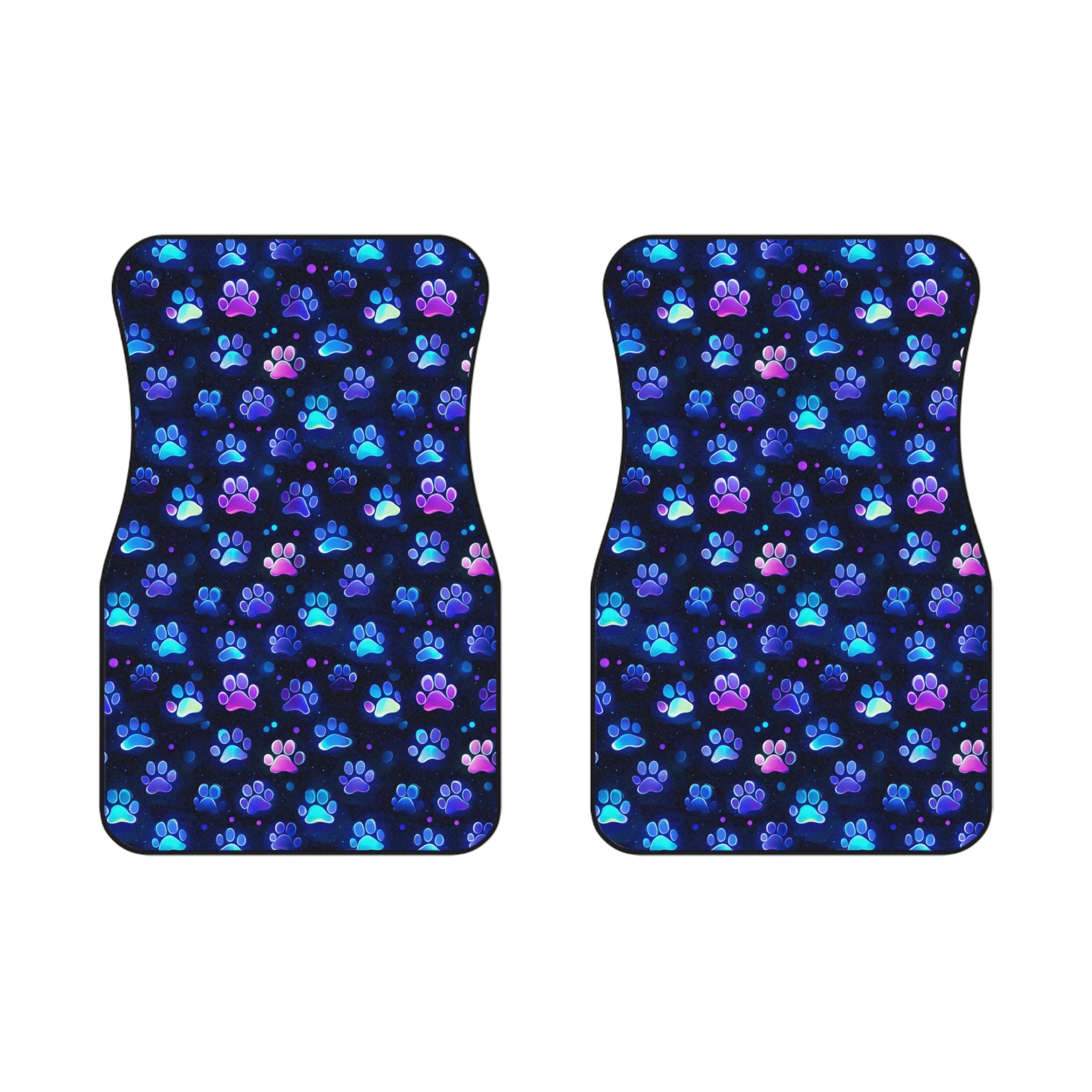 Colorful Paw Print Pattern Car Mats | Front Floor Mats