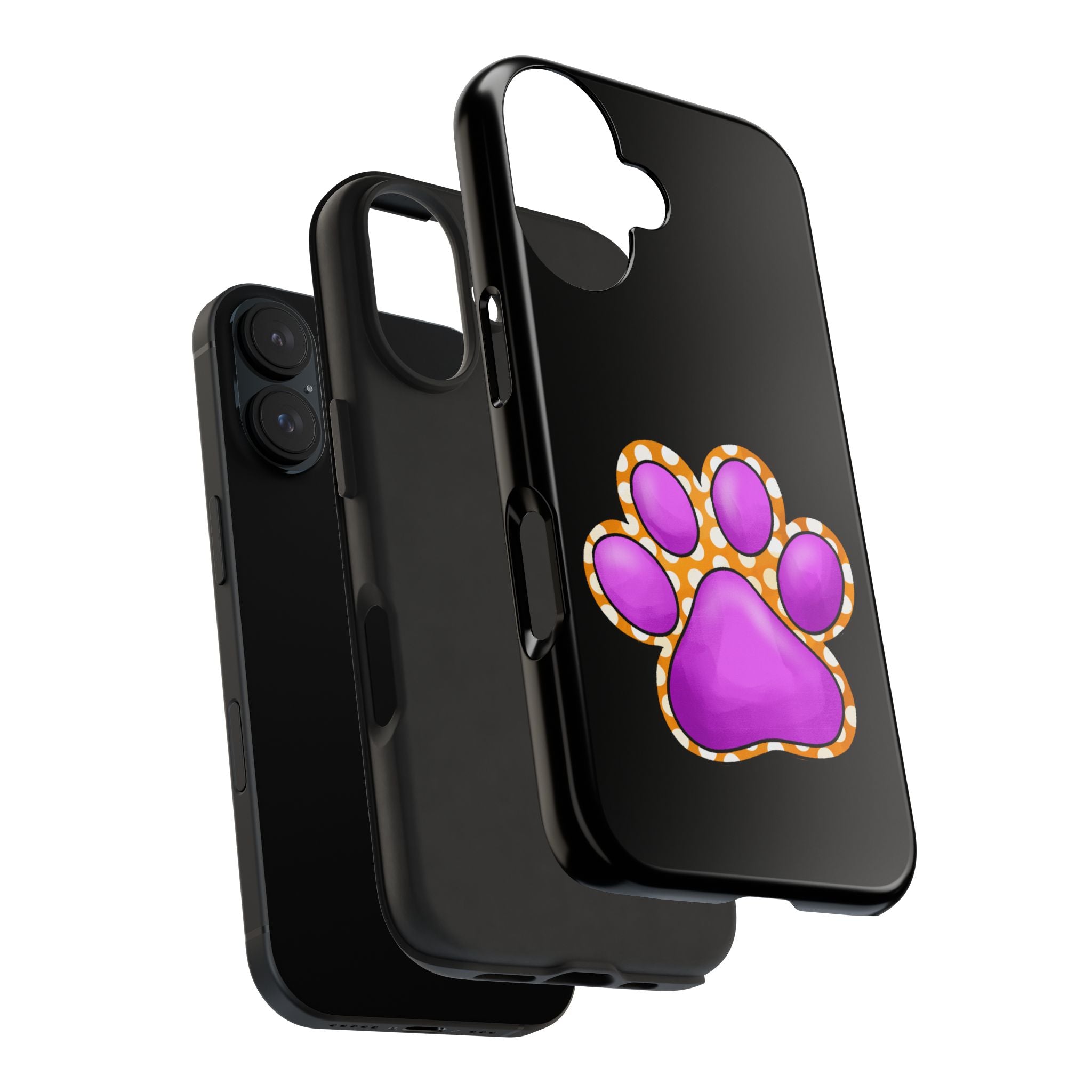 Purple Paw Print Phone Case | Cute Pet Paw iPhone Cover