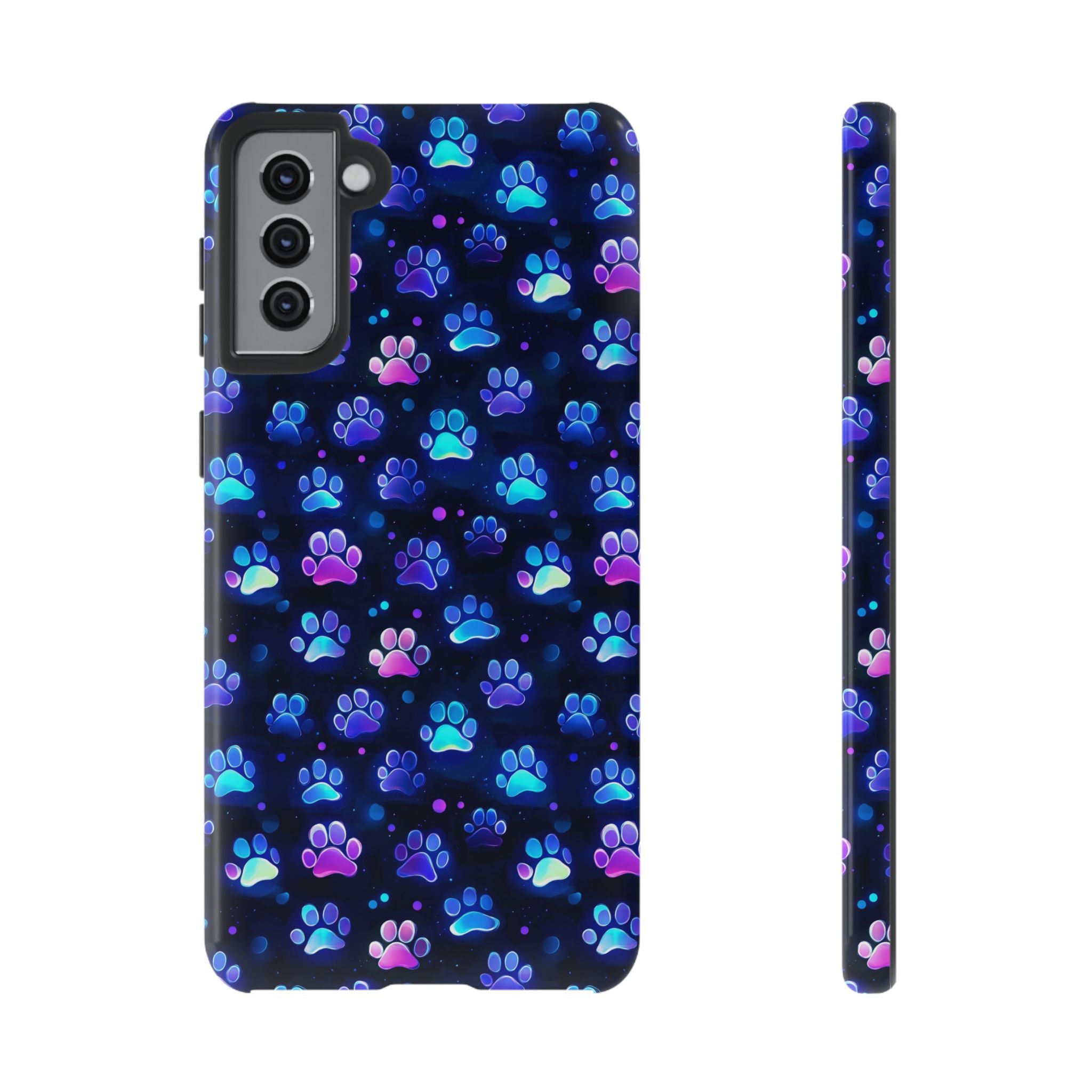 Neon Paw Print Phone Case | Tough Case