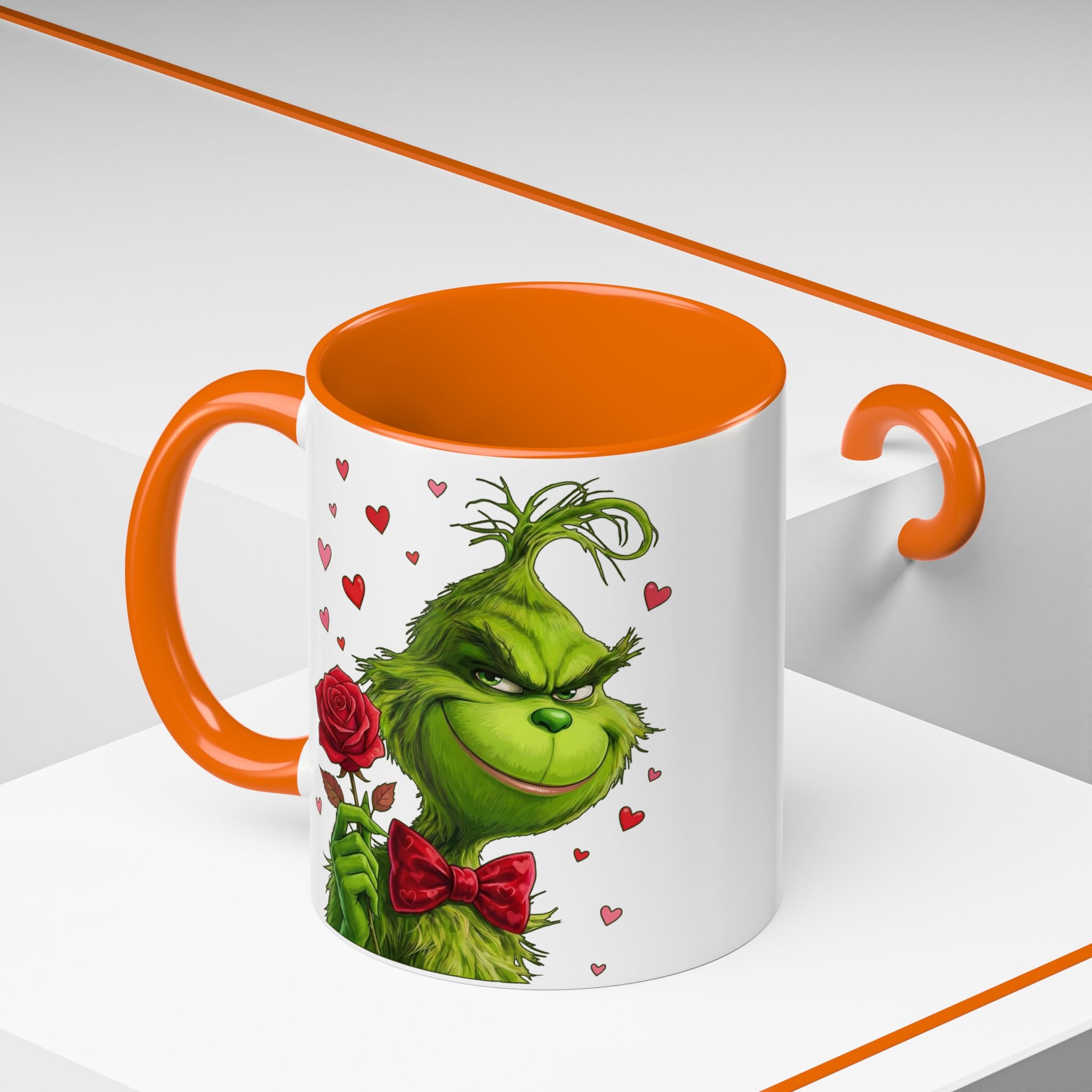 Grinch Holding Rose Mug | Accent Coffee Mug