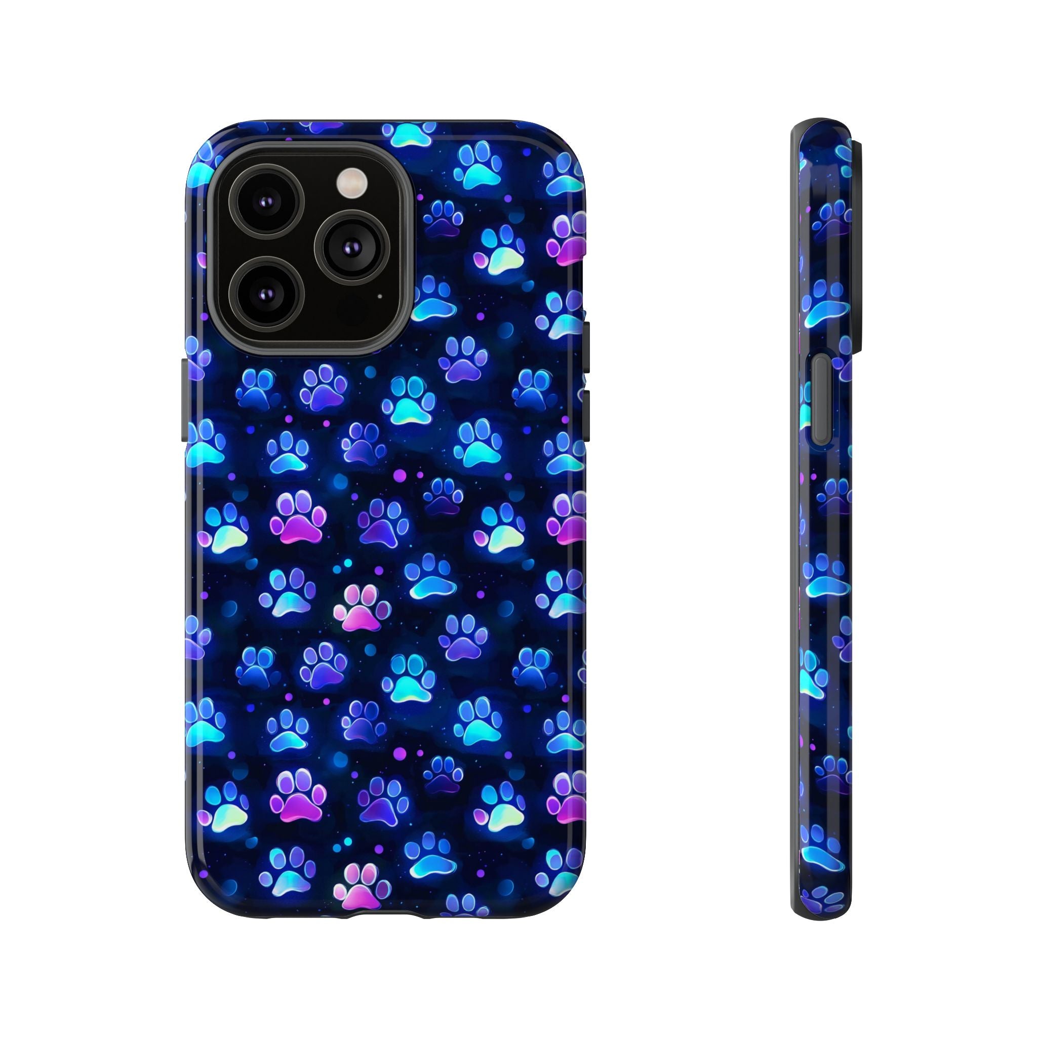 Neon Paw Print Phone Case | Tough Case