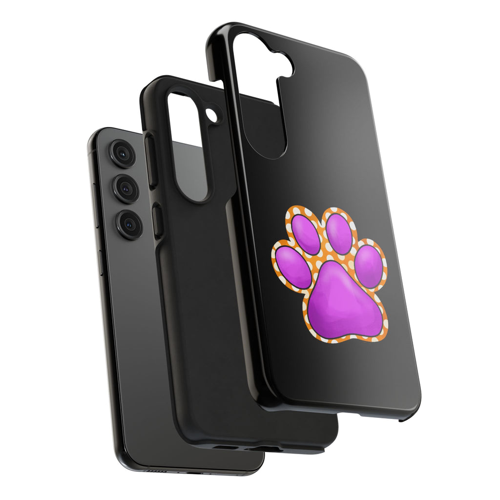 Purple Paw Print Phone Case | Cute Pet Paw iPhone Cover