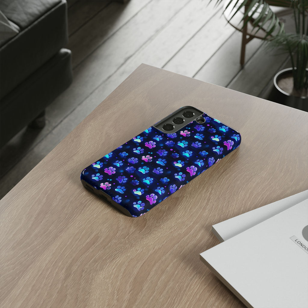 Neon Paw Print Phone Case | Tough Case