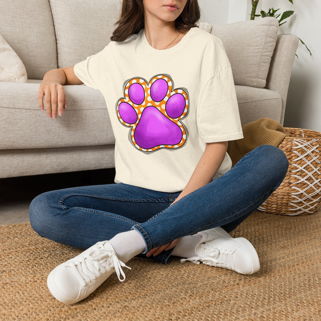 Pink Paw Print T-Shirt | Cute Animal Paw Graphic Tee