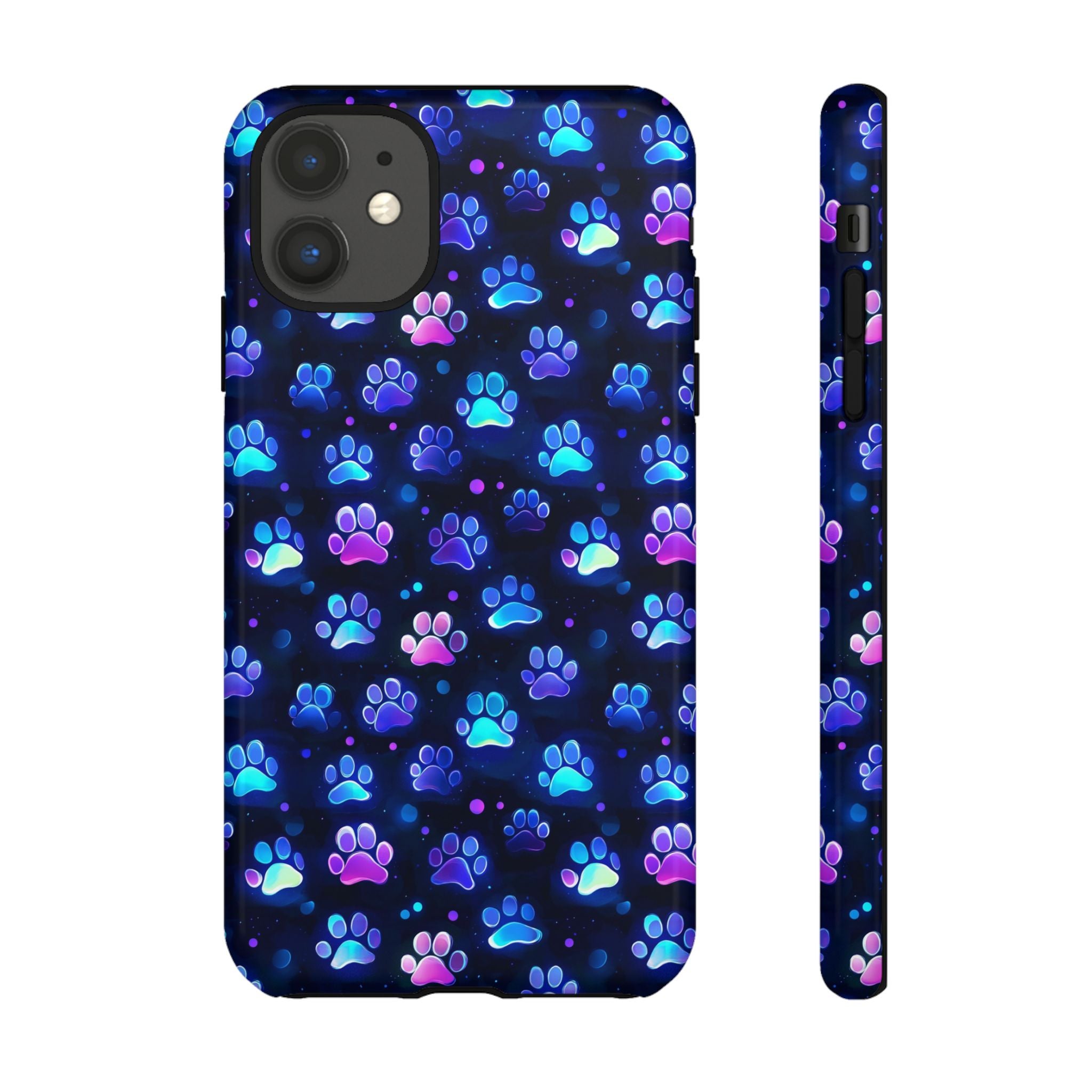 Neon Paw Print Phone Case | Tough Case