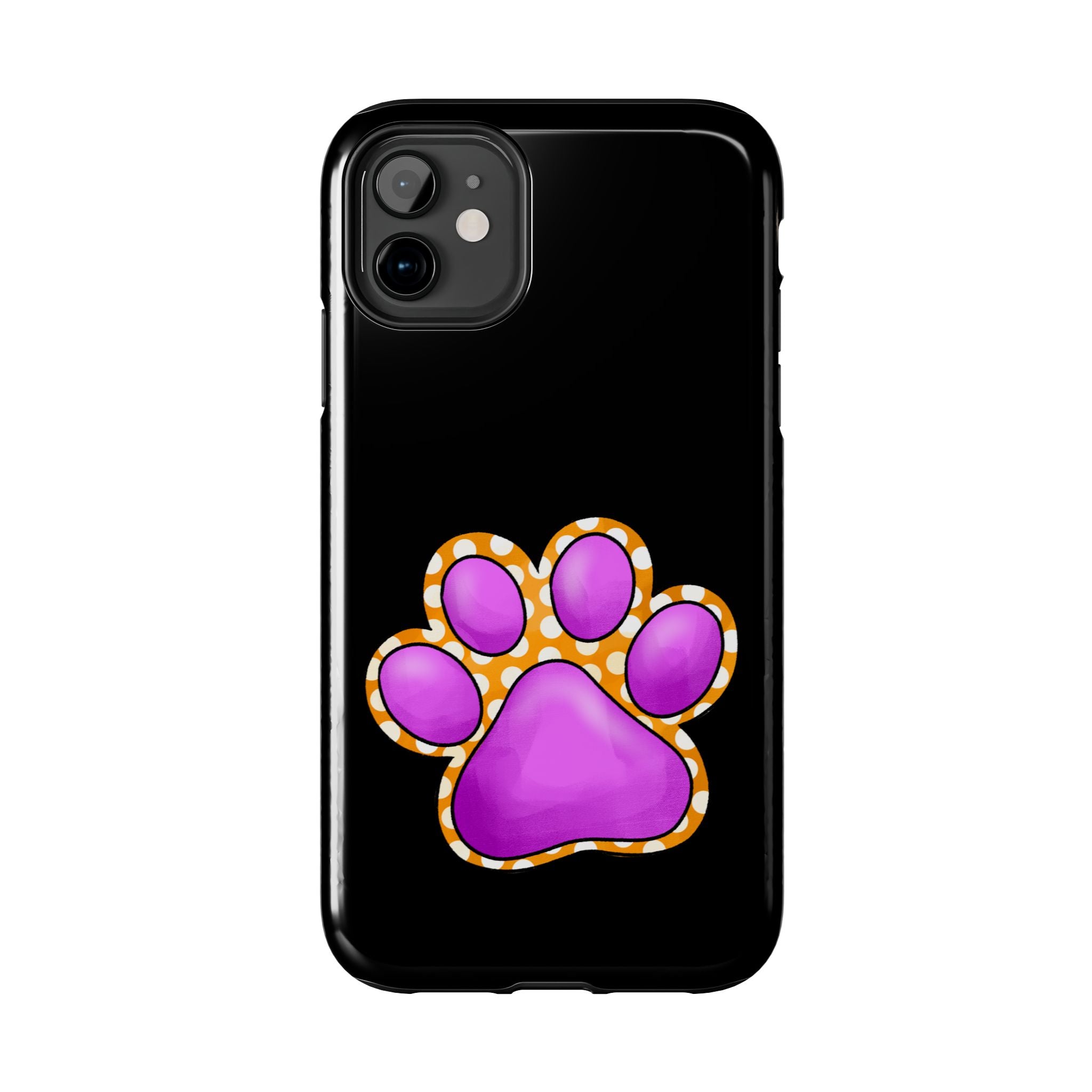 Purple Paw Print Phone Case | Cute Pet Paw iPhone Cover