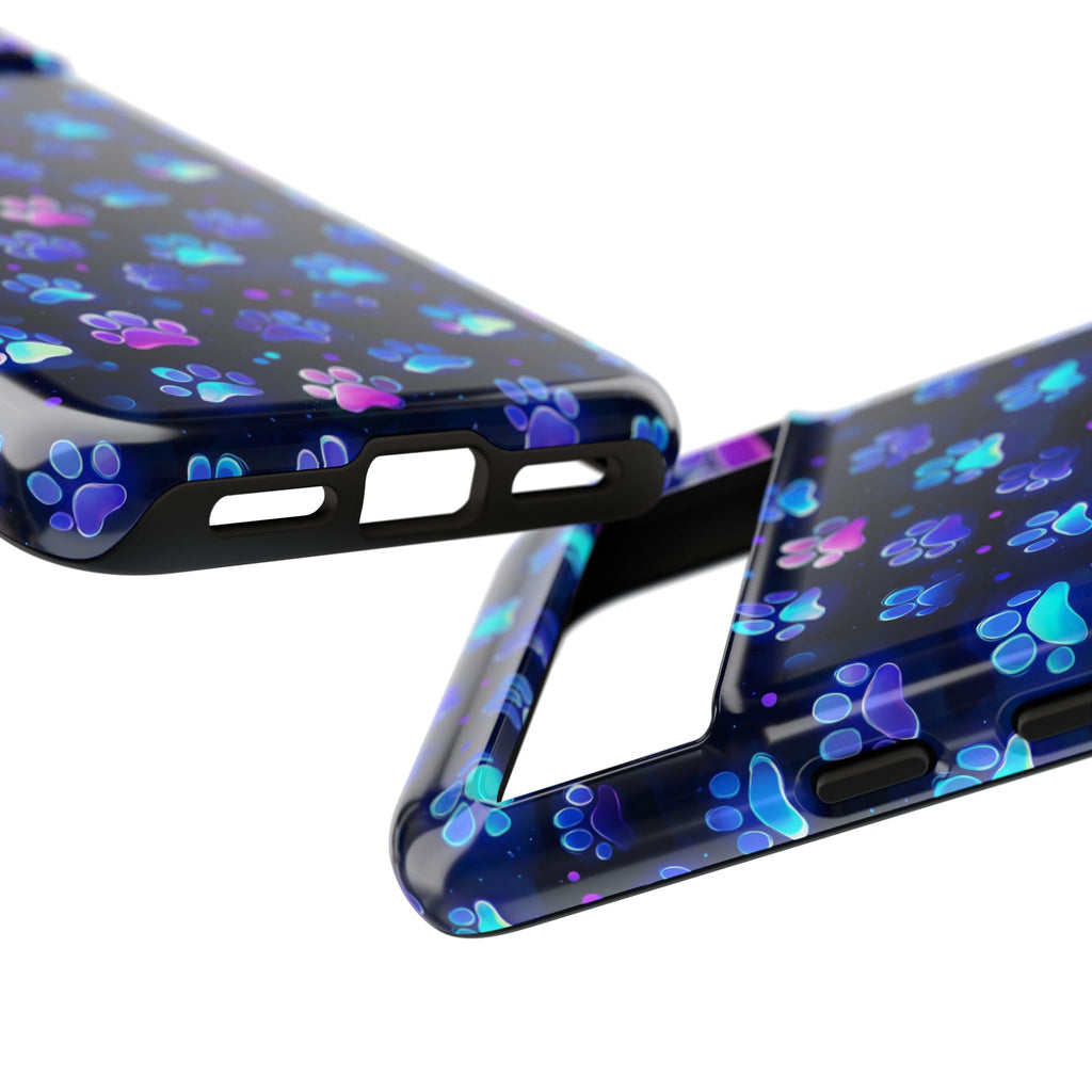 Neon Paw Print Phone Case | Tough Case