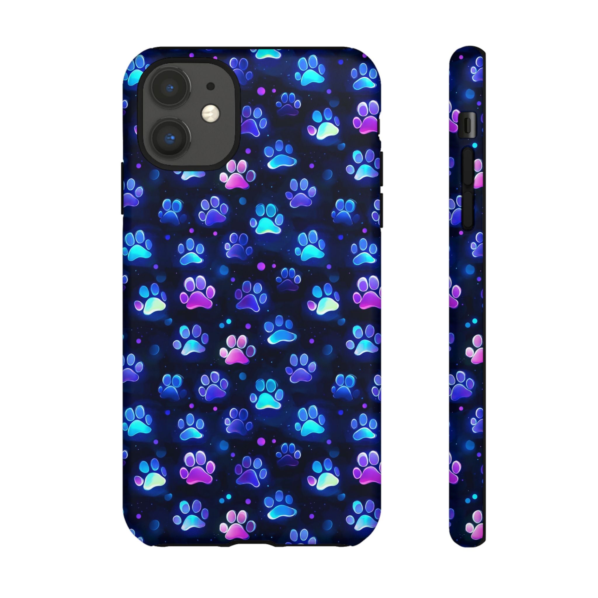 Neon Paw Print Phone Case | Tough Case