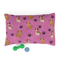Cute Cartoon Dogs Pet Bed | Pink Paw Print Pattern
