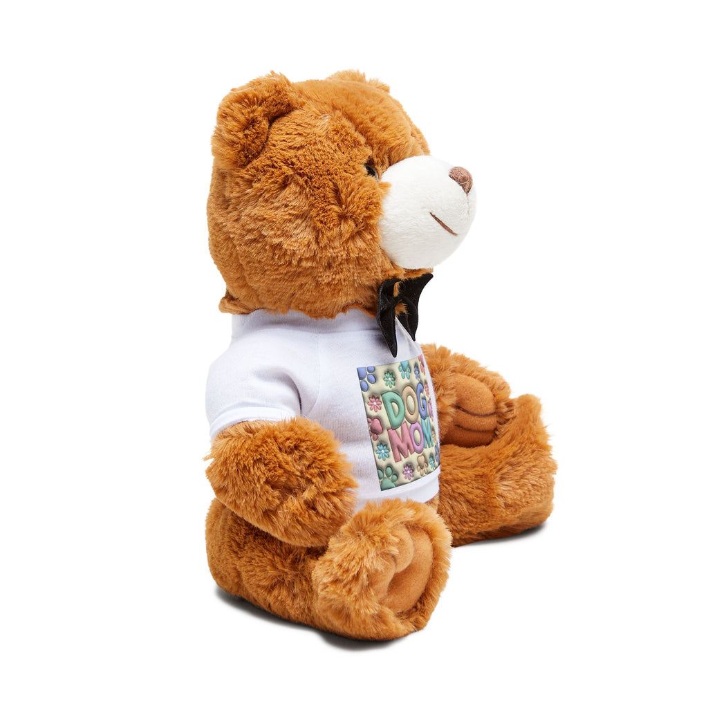 Dog Mom Teddy Bear Plush | Brown Bear with Printed T-Shirt
