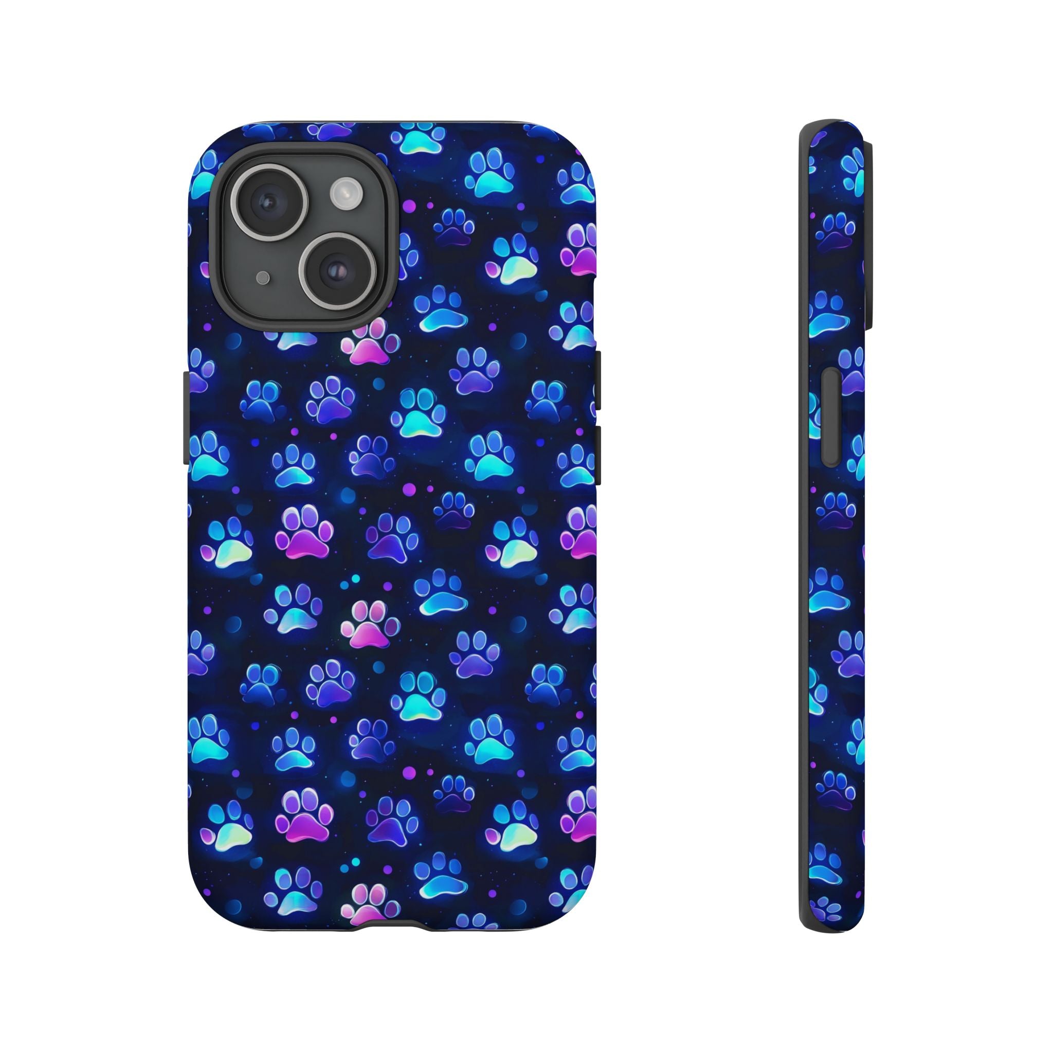Neon Paw Print Phone Case | Tough Case