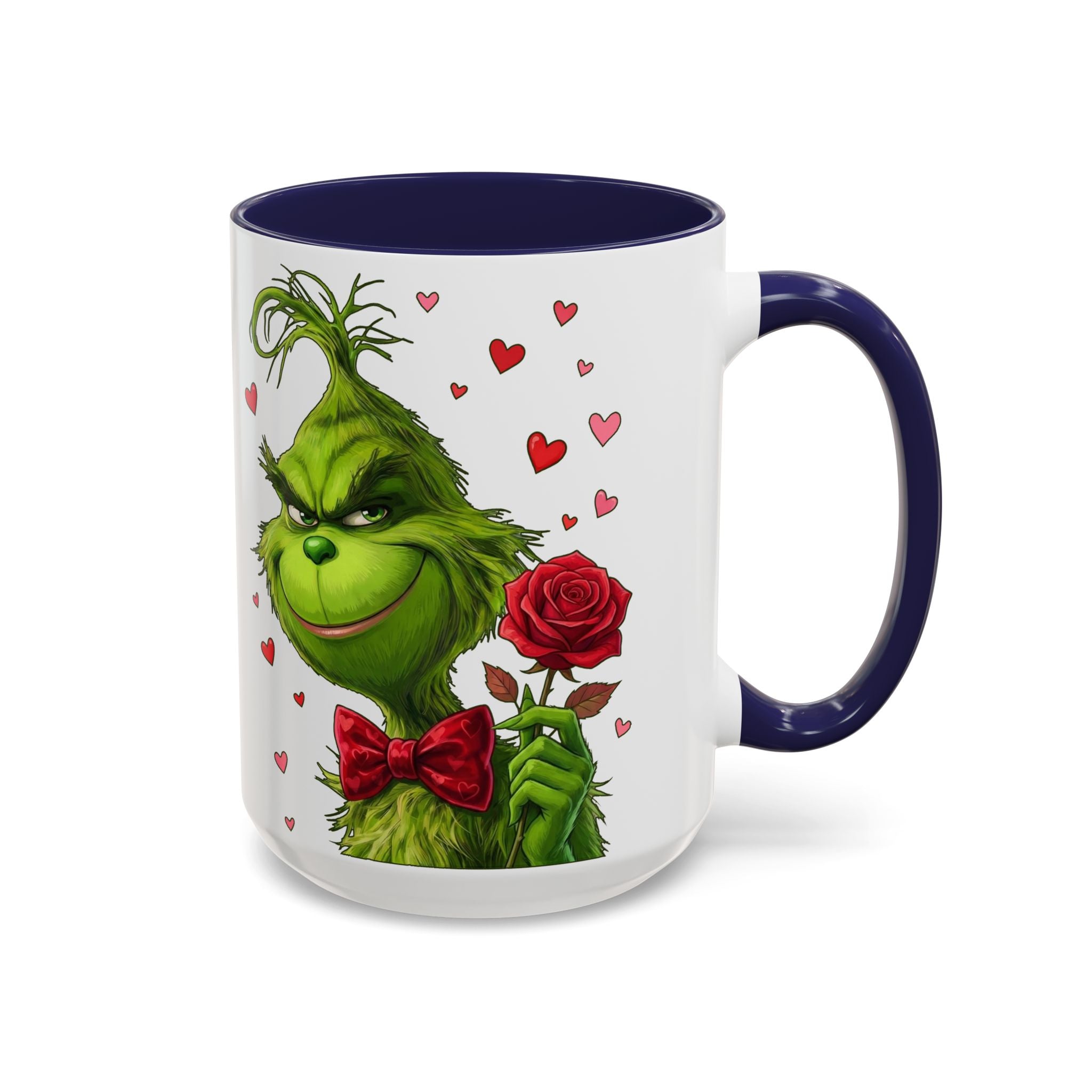 Grinch Holding Rose Mug | Accent Coffee Mug