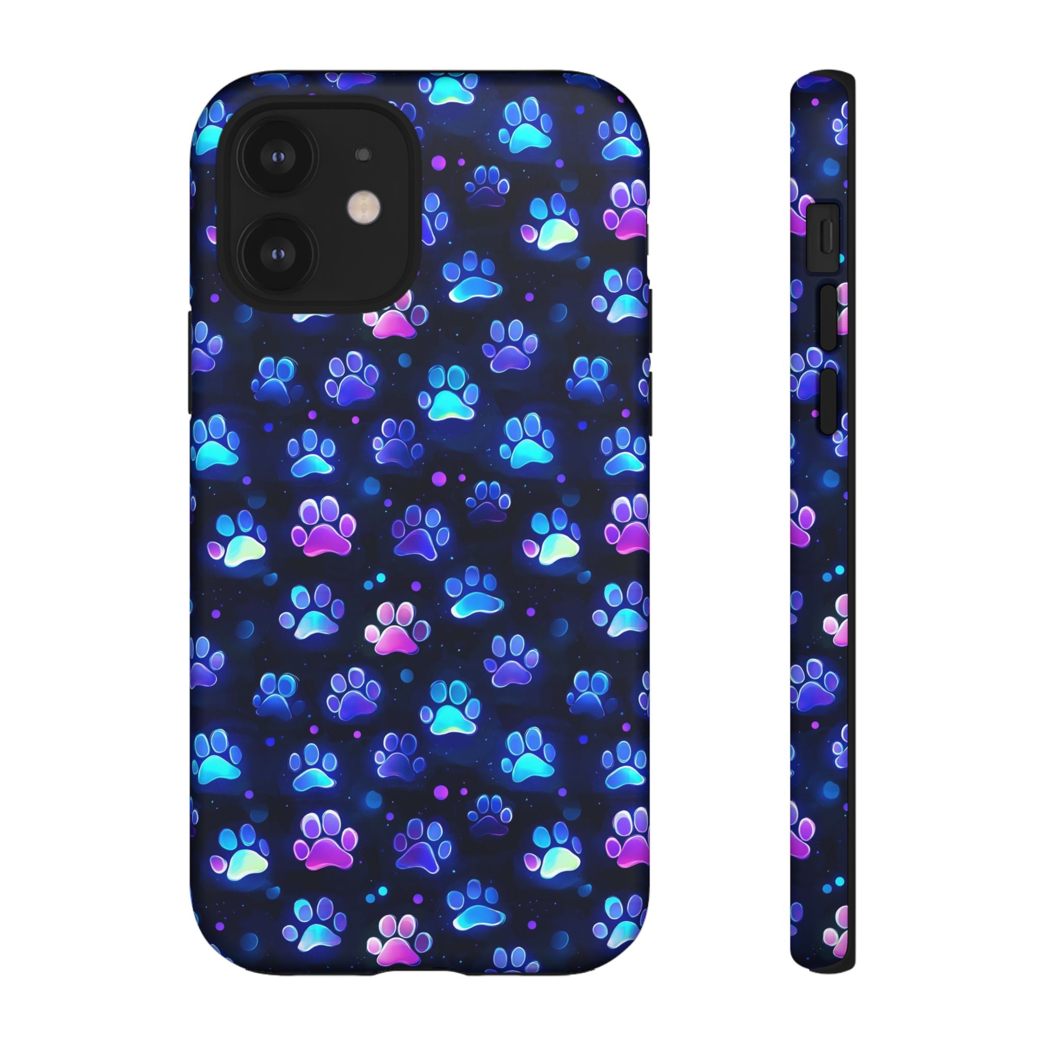 Neon Paw Print Phone Case | Tough Case