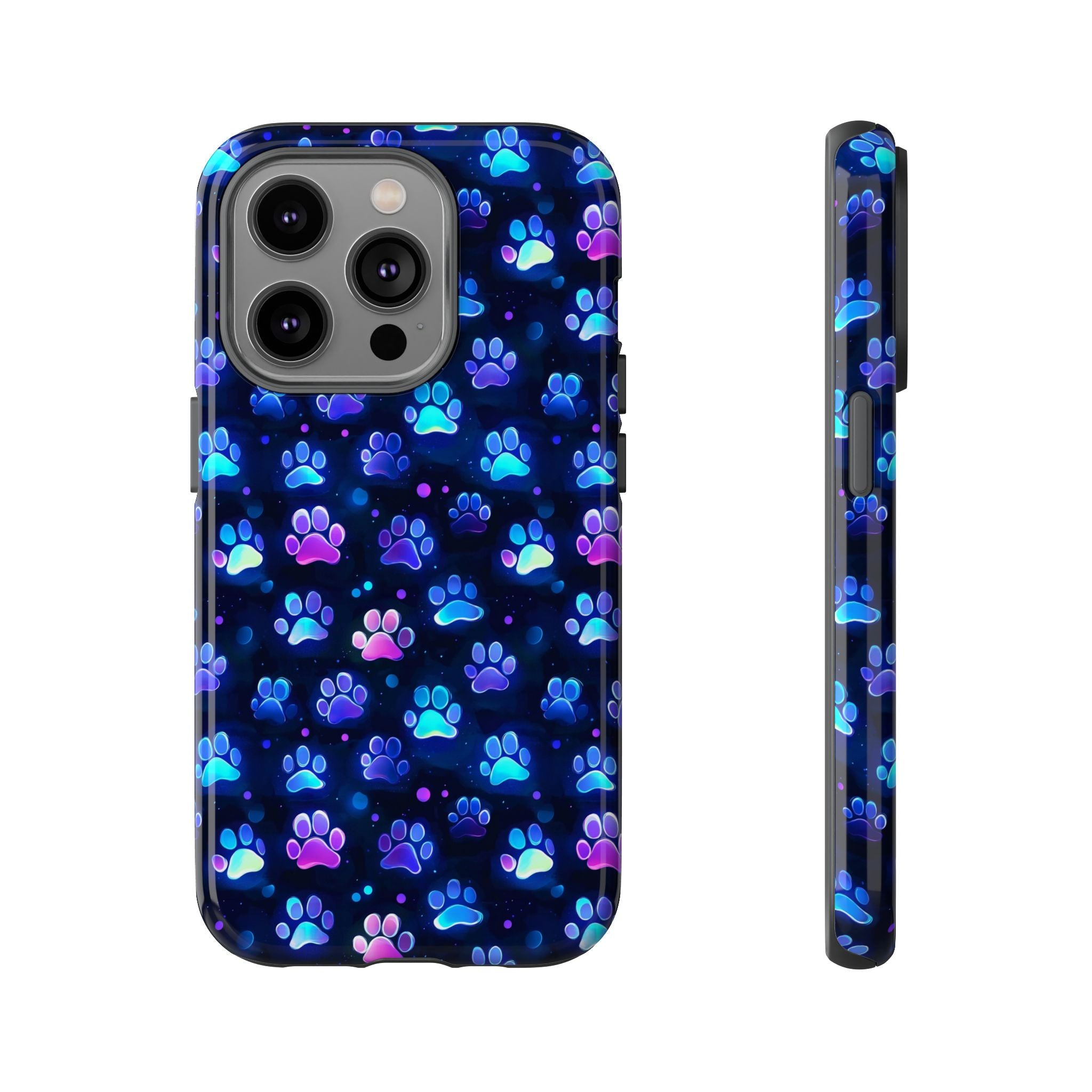 Neon Paw Print Phone Case | Tough Case