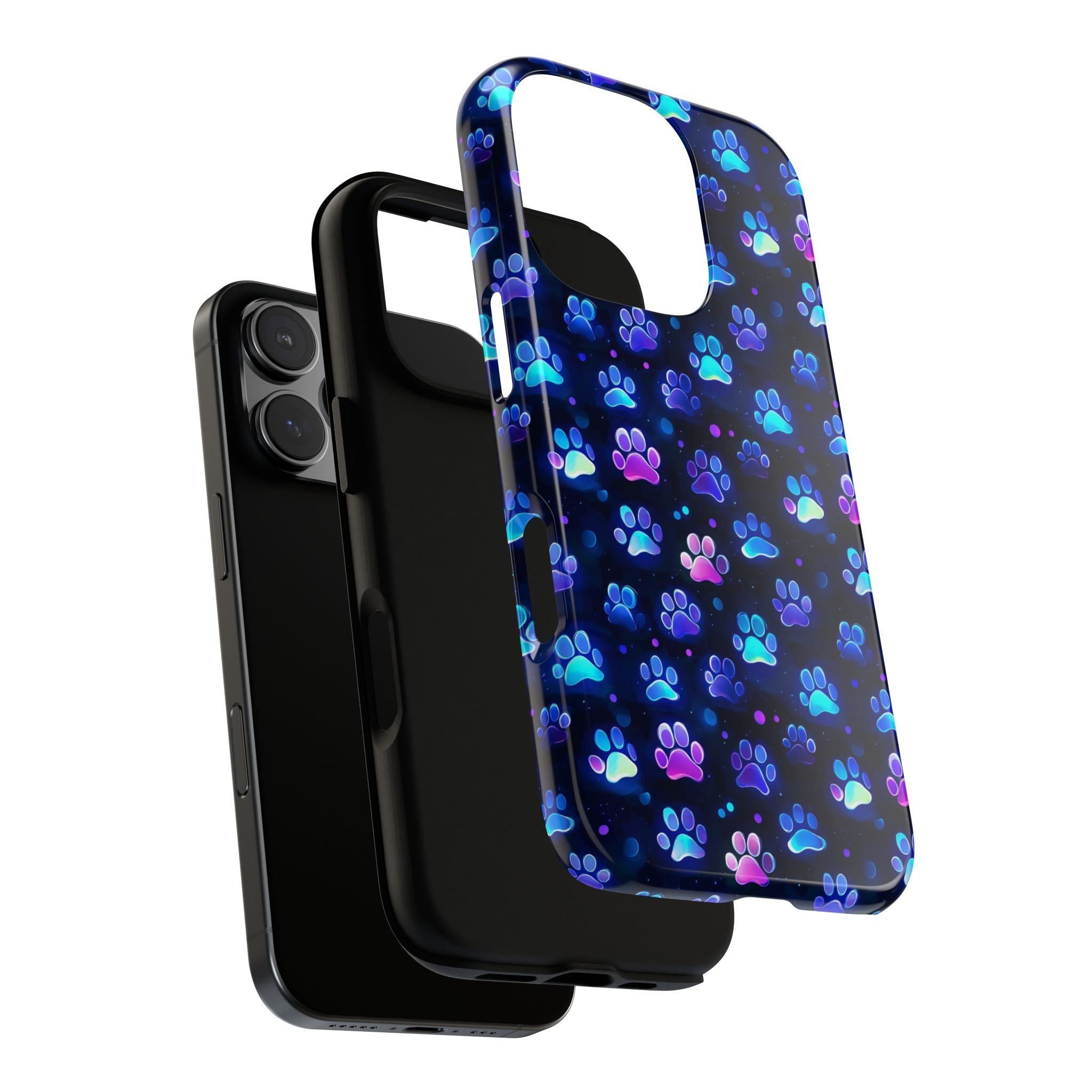 Neon Paw Print Phone Case | Tough Case