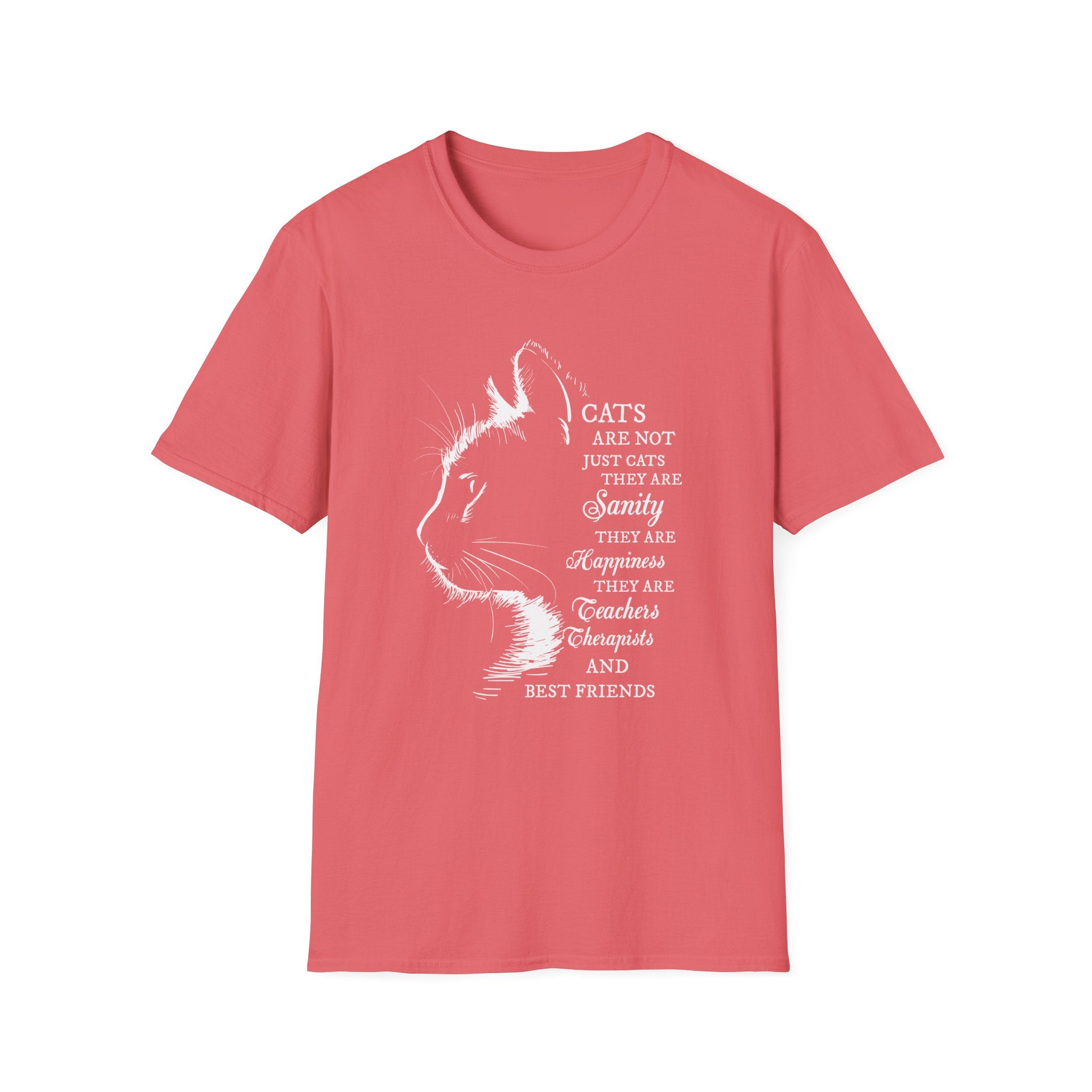 Cat Silhouette Quote T-Shirt | Cat Lovers Tee, Feline Friendship Design