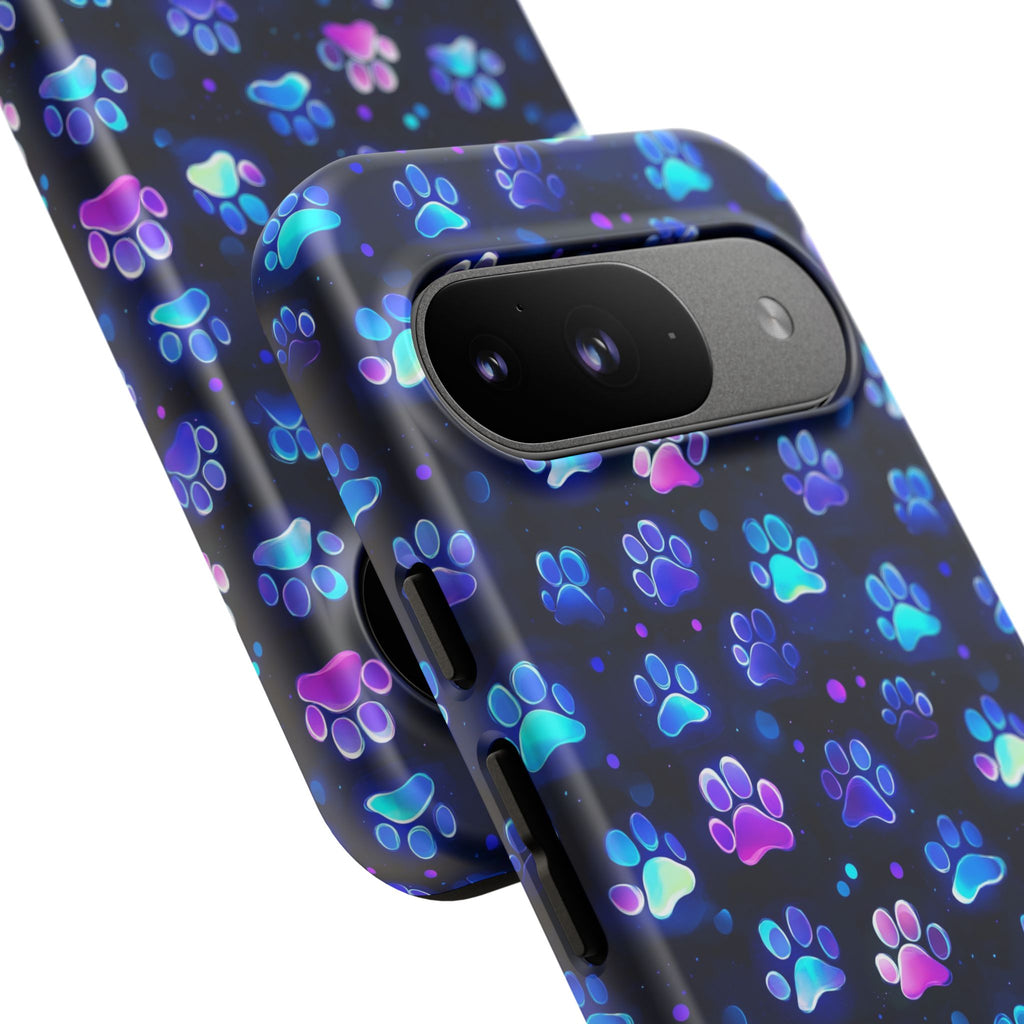 Neon Paw Print Phone Case | Tough Case