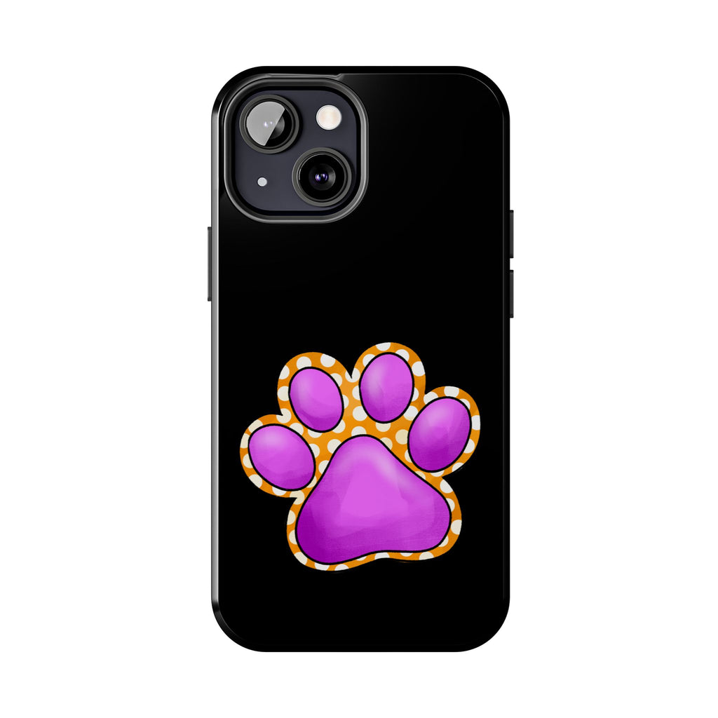 Purple Paw Print Phone Case | Cute Pet Paw iPhone Cover